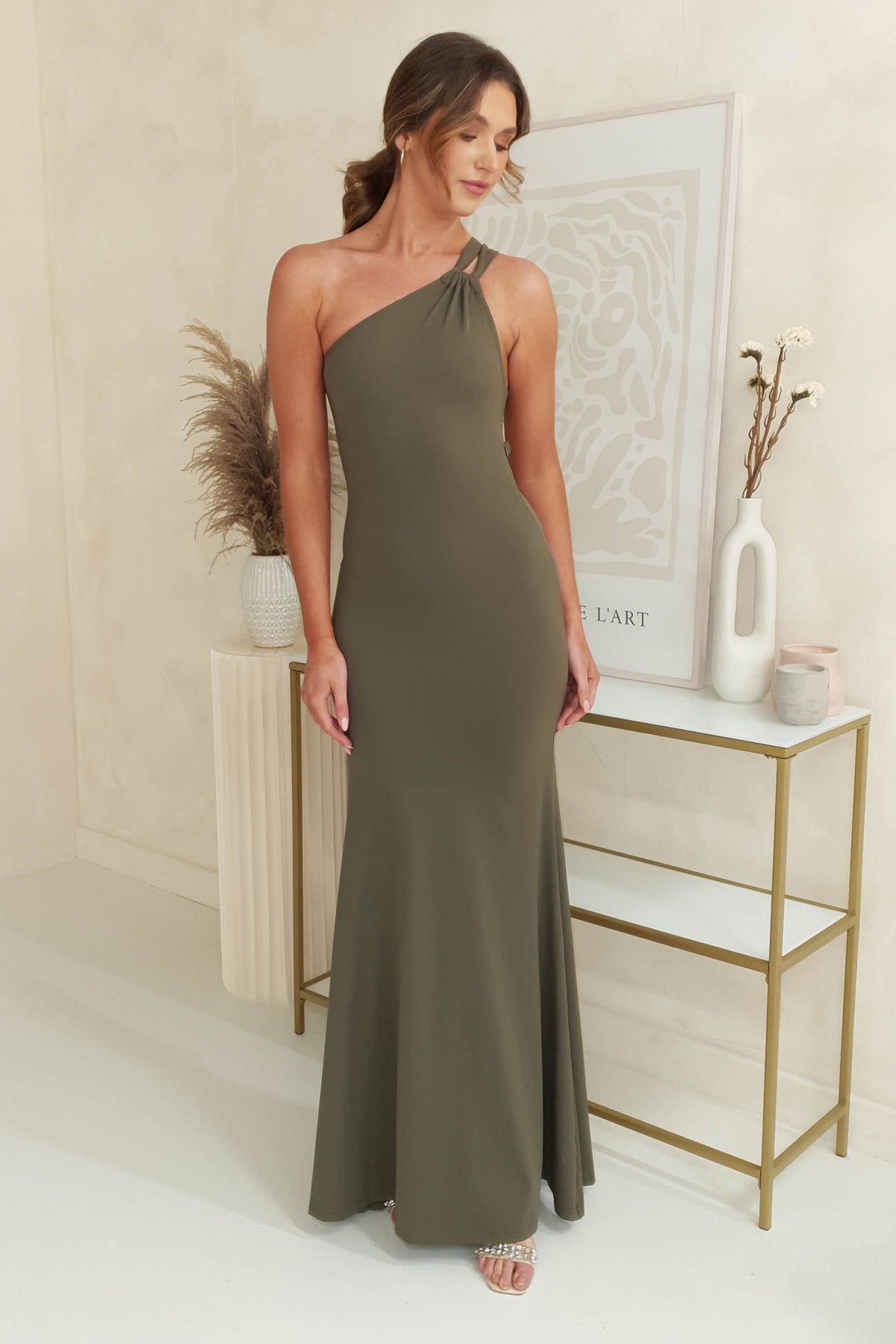 Milana Bodycon Maxi Gown | Olive-Oh Hello Clothing