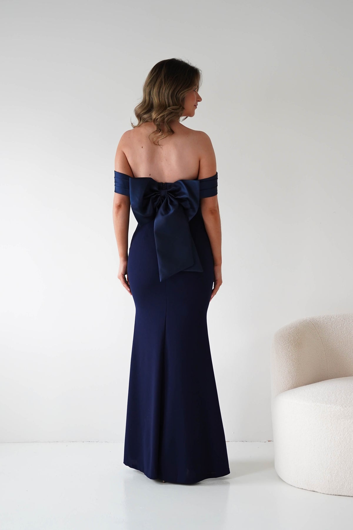 Miranda Bodycon Bow Back Dress | Navy-Oh Hello Clothing