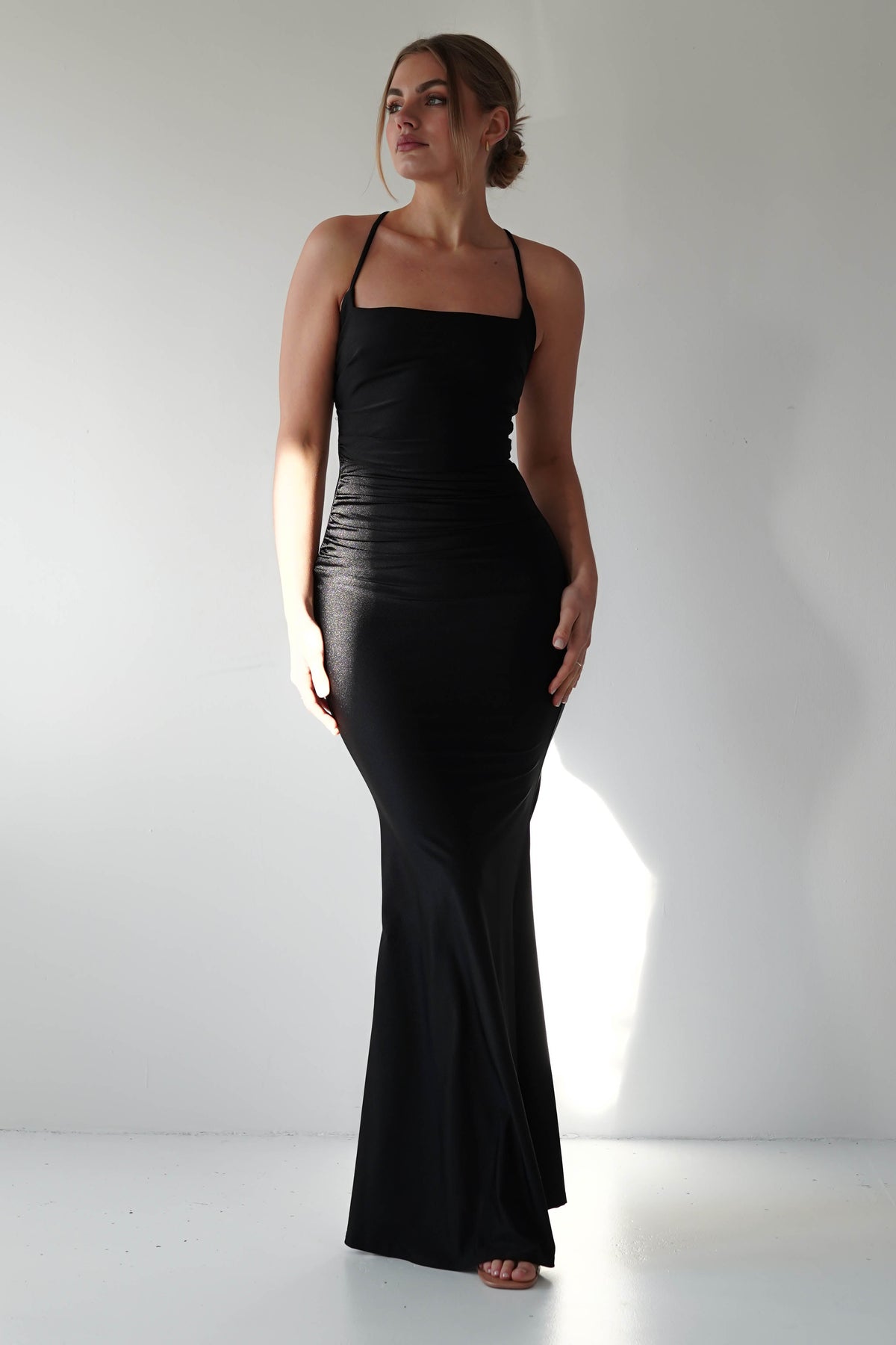 Monette Bodycon Maxi Gown | Black-Oh Hello Clothing