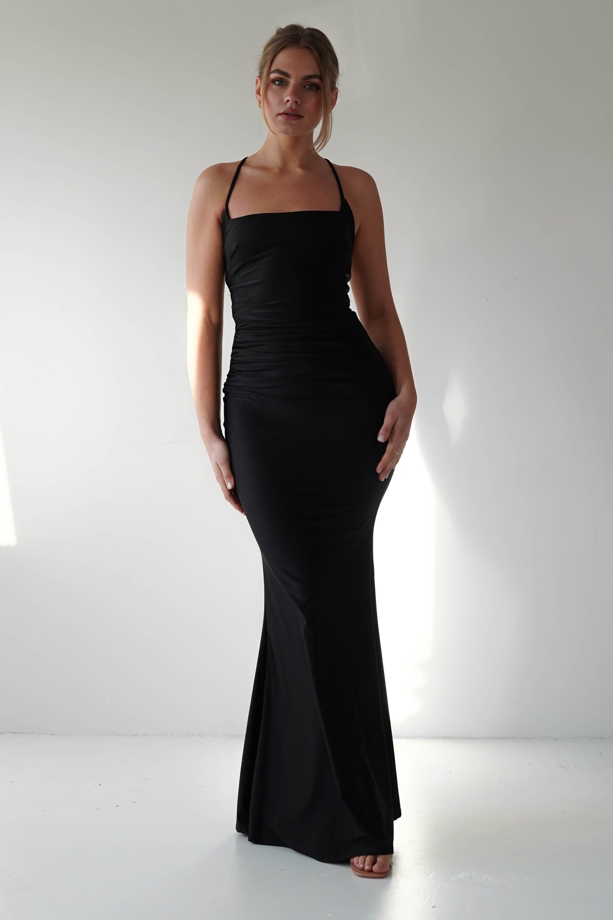 Monette Bodycon Maxi Gown | Black-Oh Hello Clothing