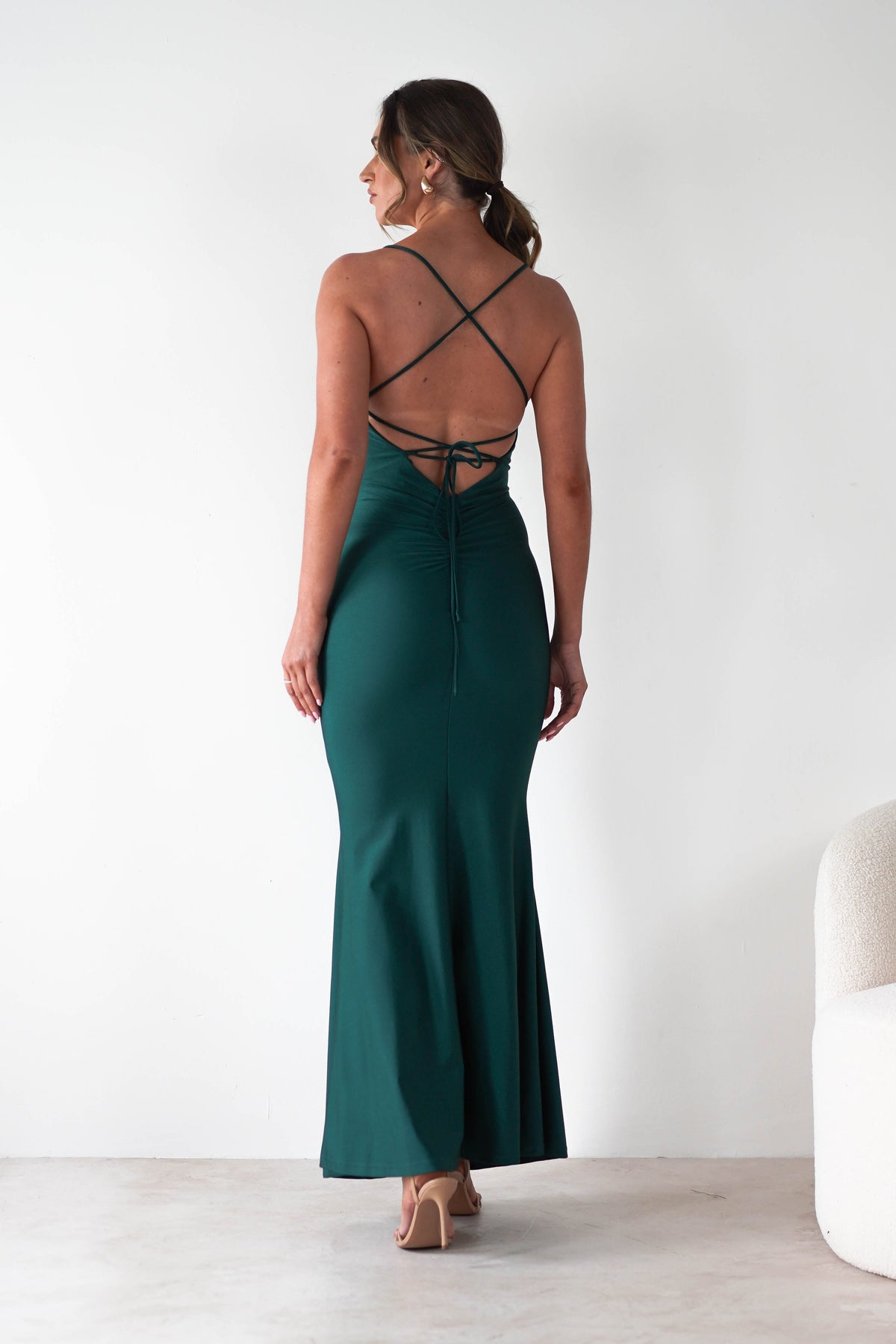 Monette Bodycon Maxi Gown | Emerald Green-Oh Hello Clothing