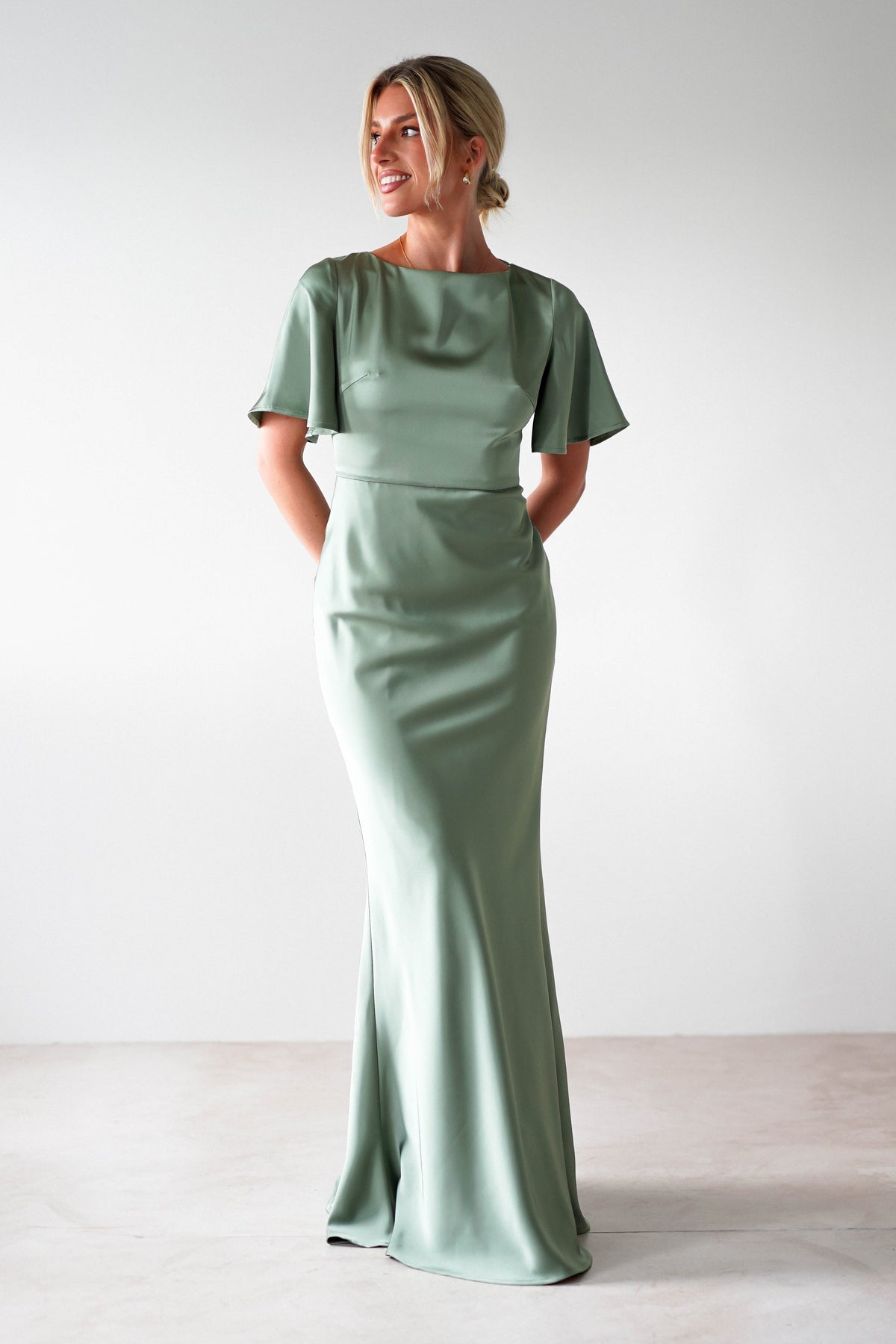Olivia Soft Matte Satin Maxi Dress | Olive-Oh Hello Clothing