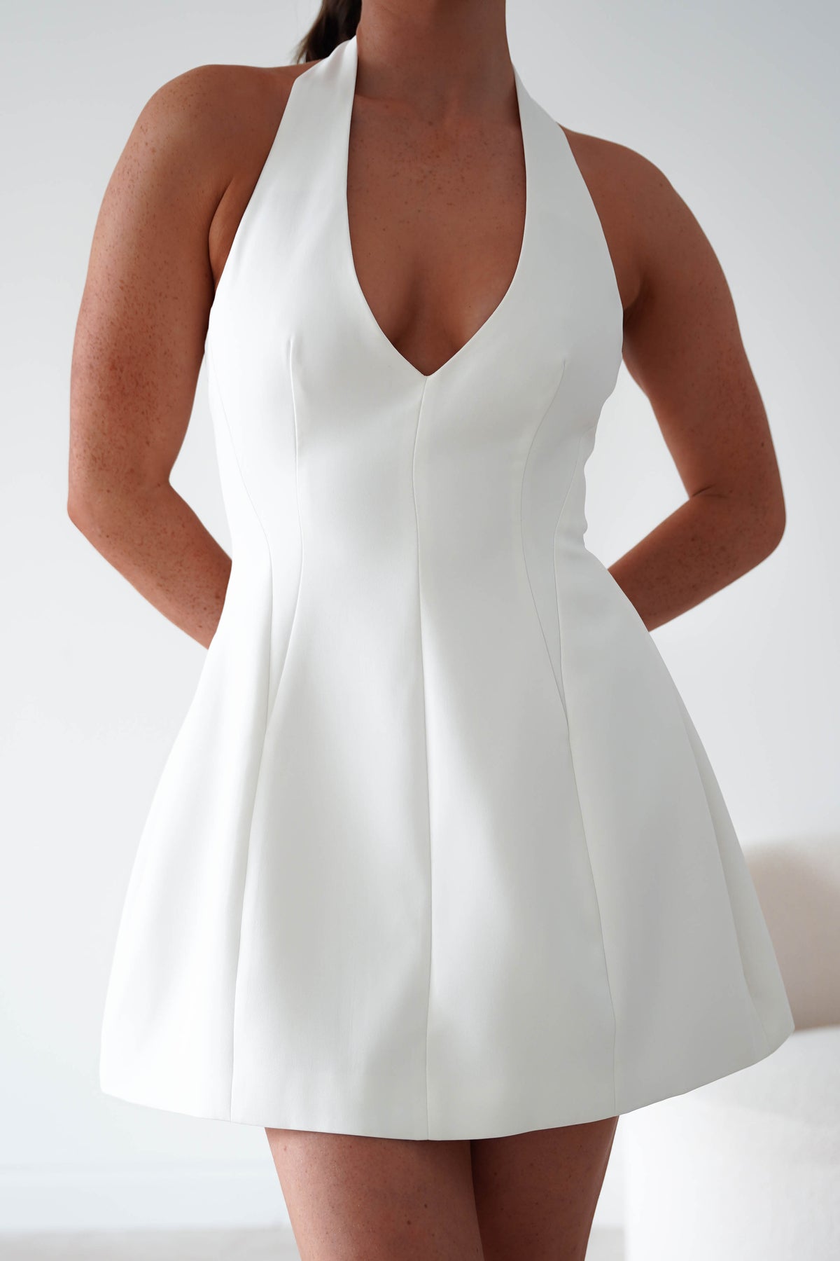 Pandora Structured Mini Dress | White-Oh Hello Clothing