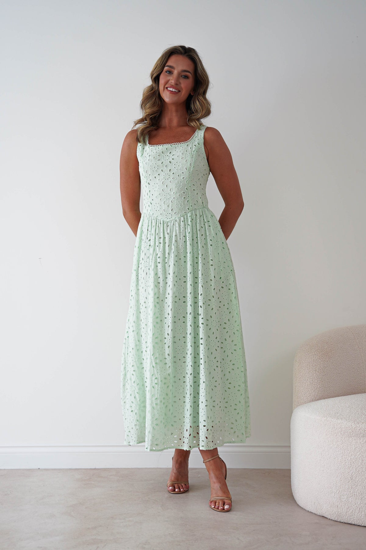 Petal Skater Cotton Maxi Dress | Mint-Oh Hello Clothing