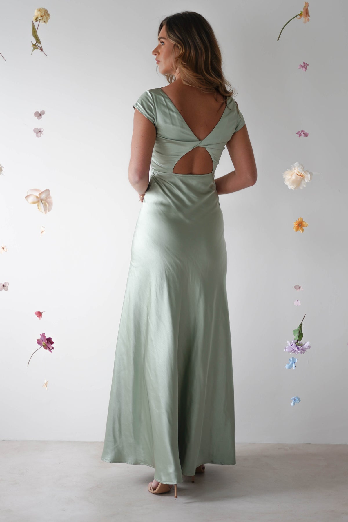 Ramona Soft Satin Maxi Dress | Sage-Oh Hello Clothing