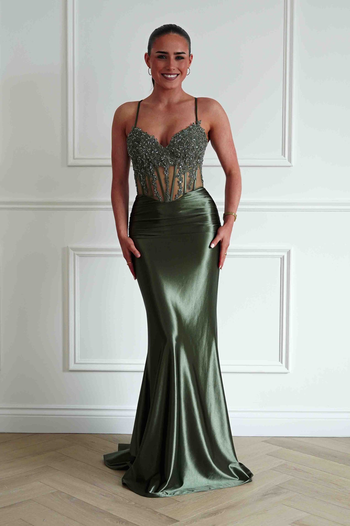 Raya Embellished Corset Gown | Olive-Oh Hello Clothing