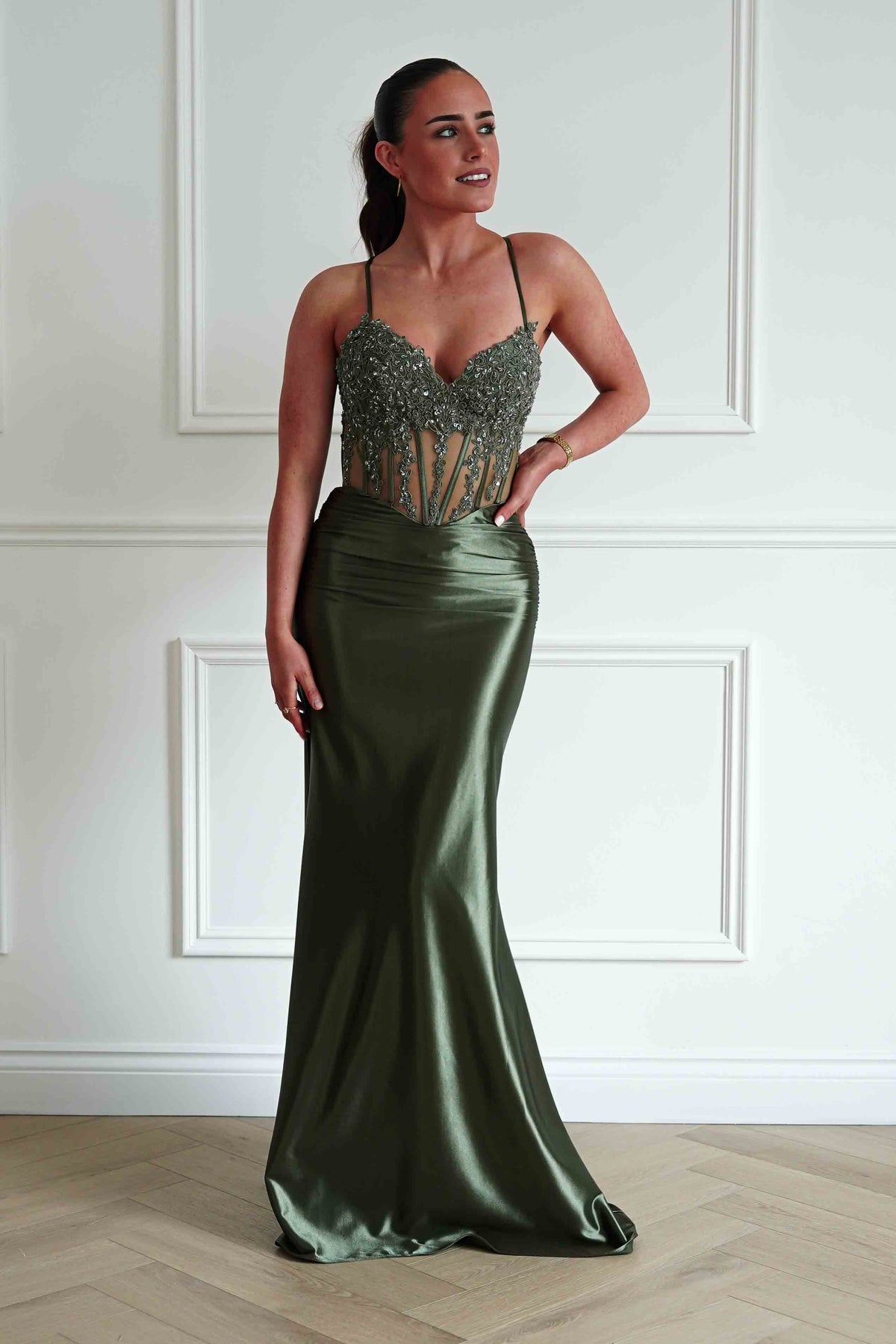 Raya Embellished Corset Gown | Olive-Oh Hello Clothing
