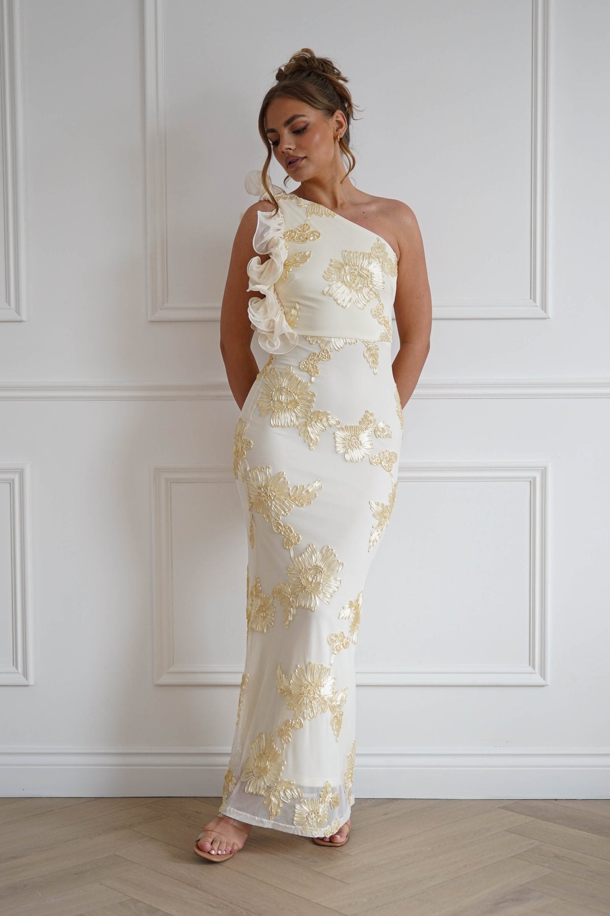 Siren Bodycon Maxi Dress | Light Yellow-Oh Hello Clothing