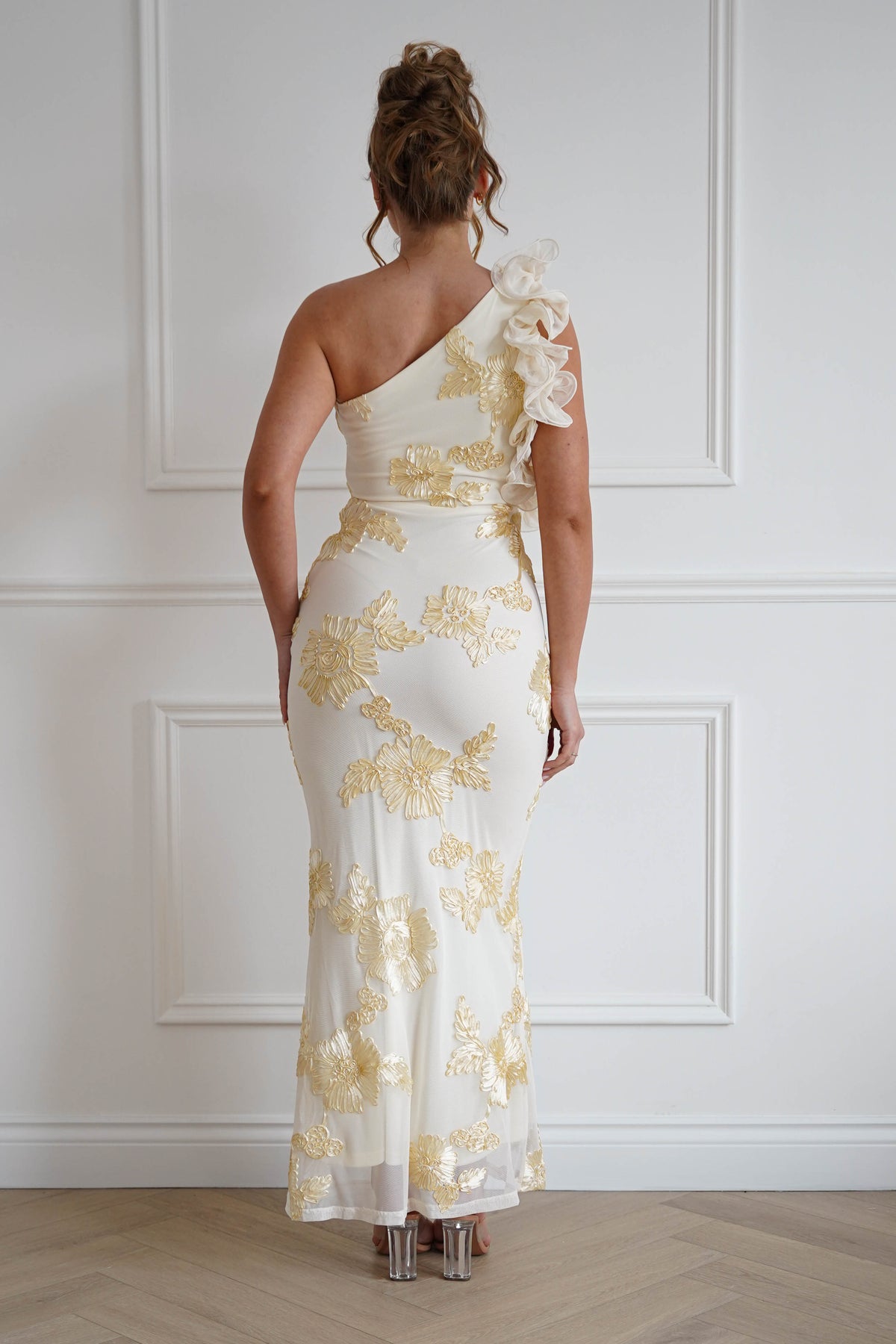 Siren Bodycon Maxi Dress | Light Yellow-Oh Hello Clothing