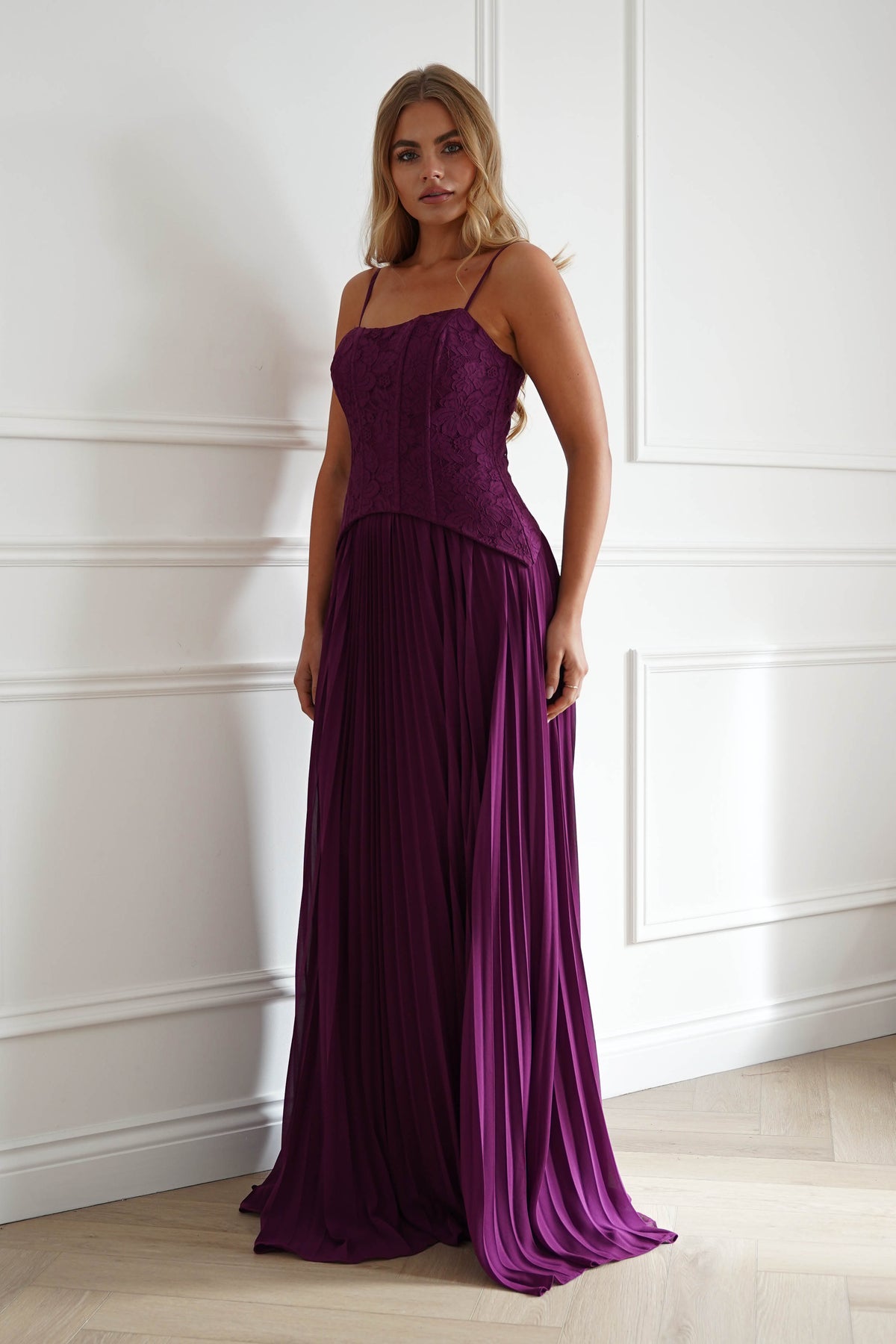 Victoria Dropped Peplum Maxi Dress | Plum-Oh Hello Clothing