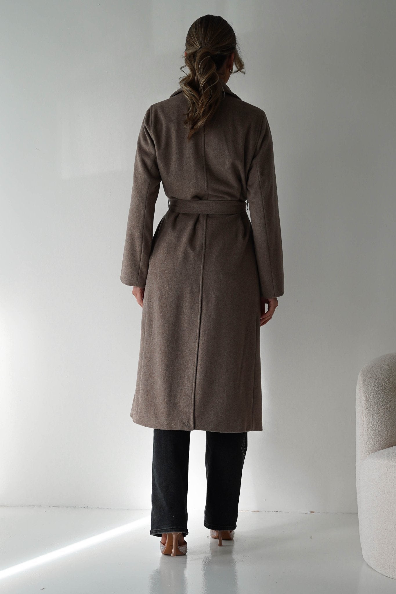 Oh Hello Clothing Blazer & Coats 1*DONE-ATTENTIF-M2533- TAUPE COAT