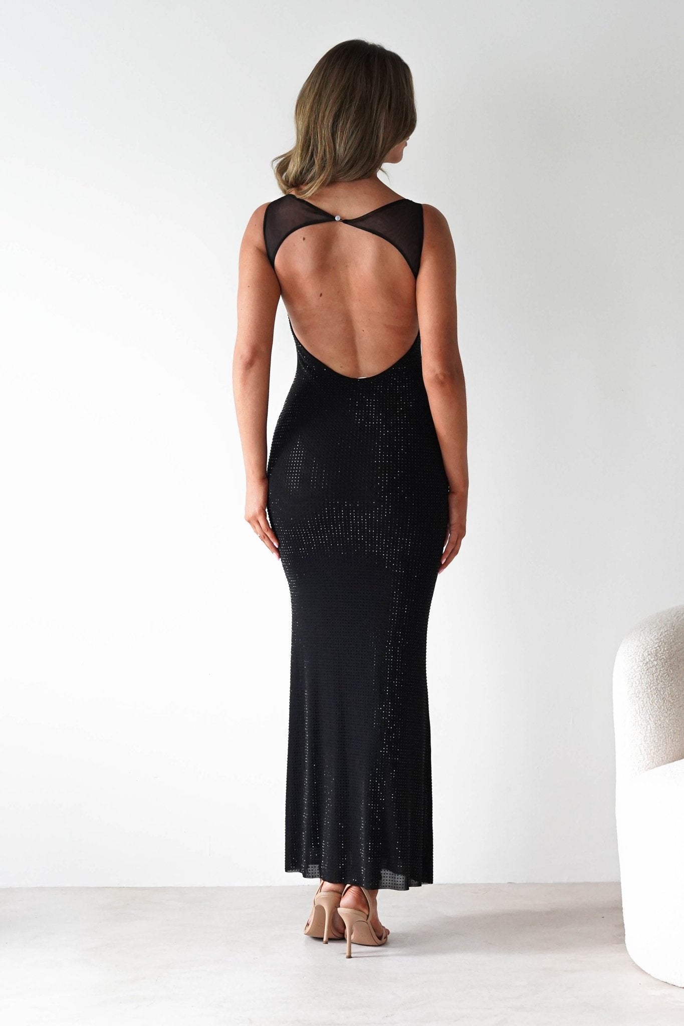 Billini Bodycon Backless Maxi Dress Black | Wedding Guest Dress | Backless | Bodycon | Oh Hello Clothing