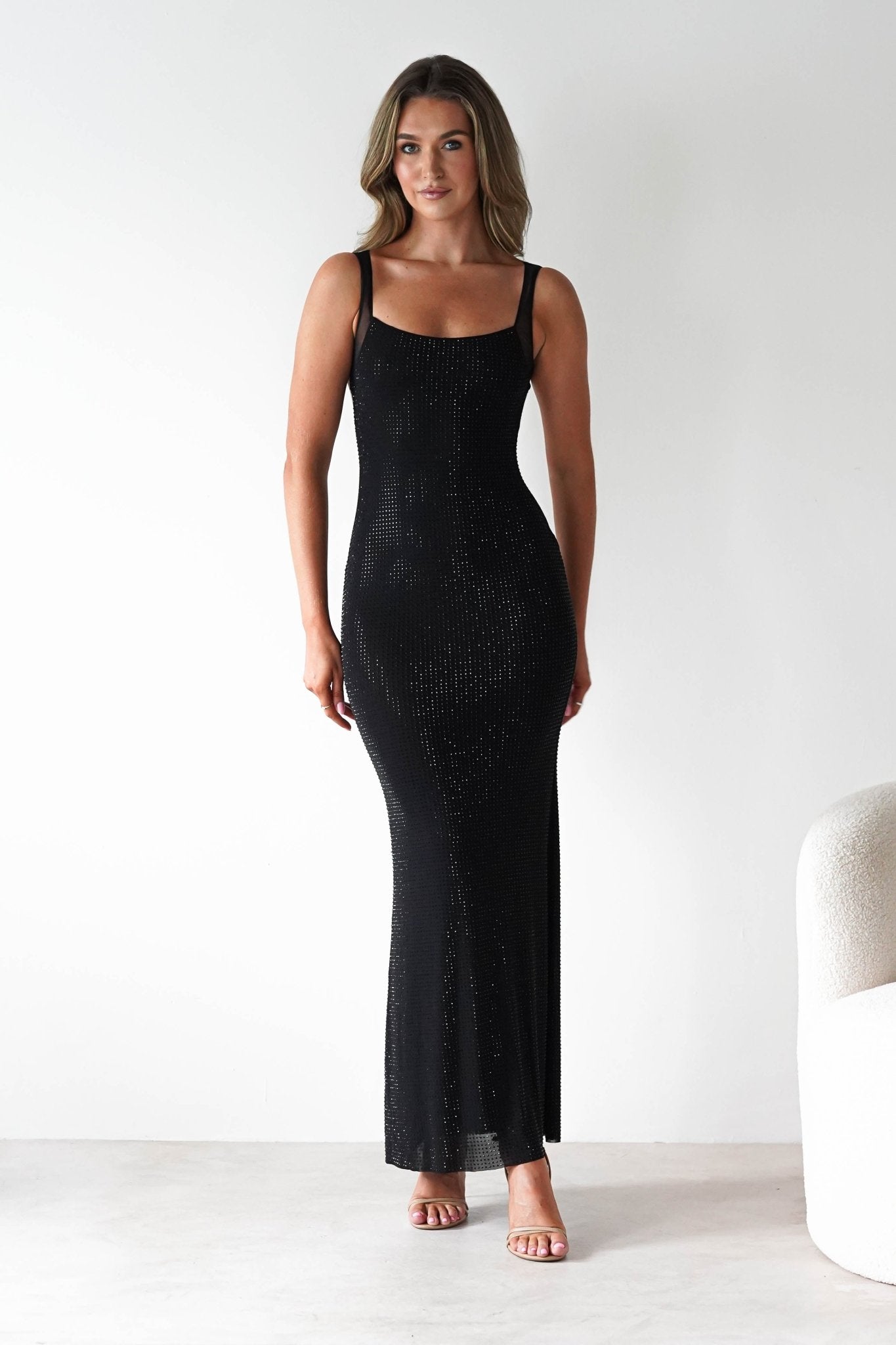 Billini Bodycon Backless Maxi Dress Black | Wedding Guest Dress | Backless | Bodycon | Oh Hello Clothing