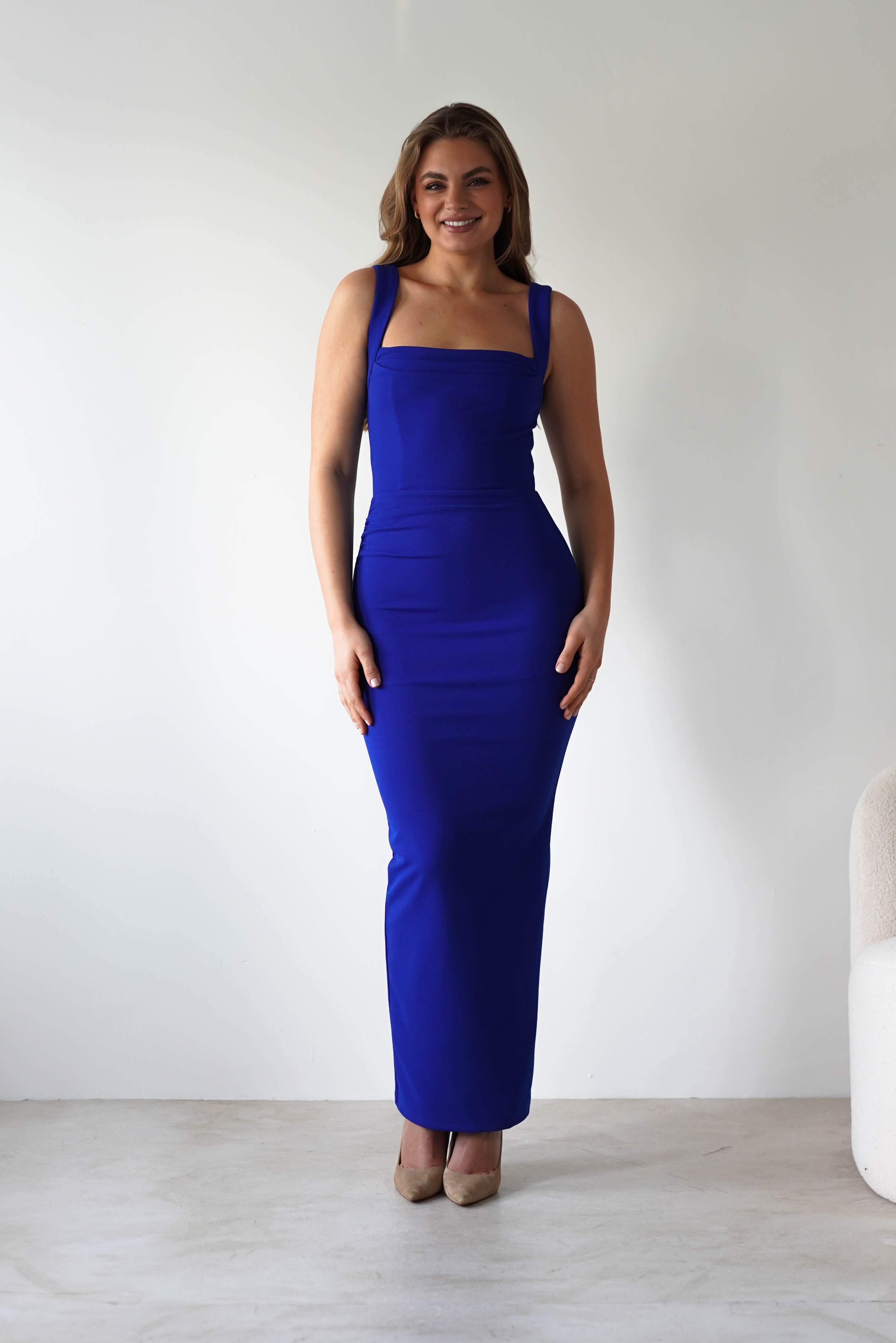 Brooke Square Neck Maxi Dress Royal Blue | Wedding Guest Dress | Square Neck | Maxi | Oh Hello Clothing