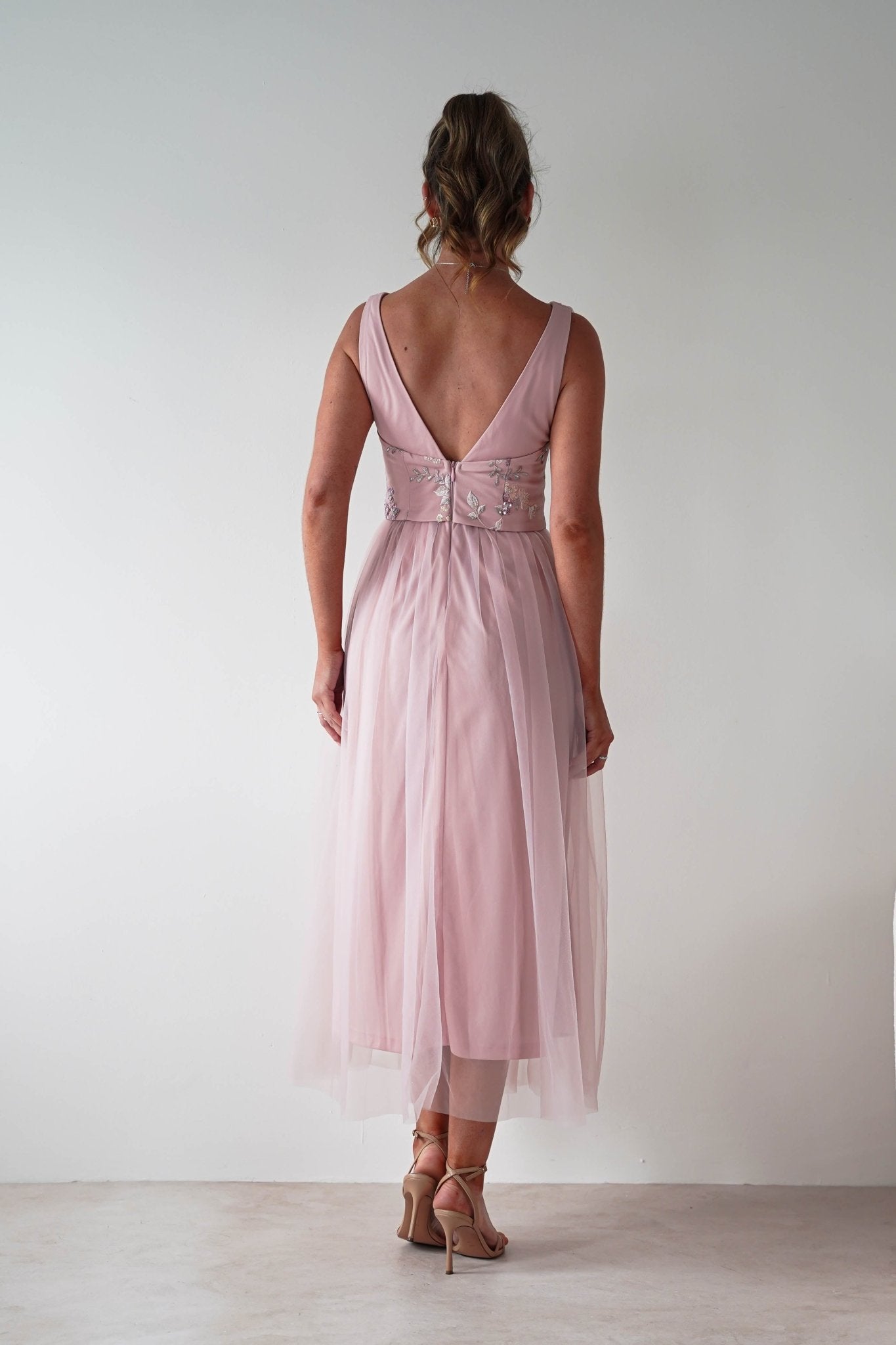 Cecilia Tulle Maxi Dress Blush Pink | Wedding Guest Dress | Maxi | Oh Hello Clothing
