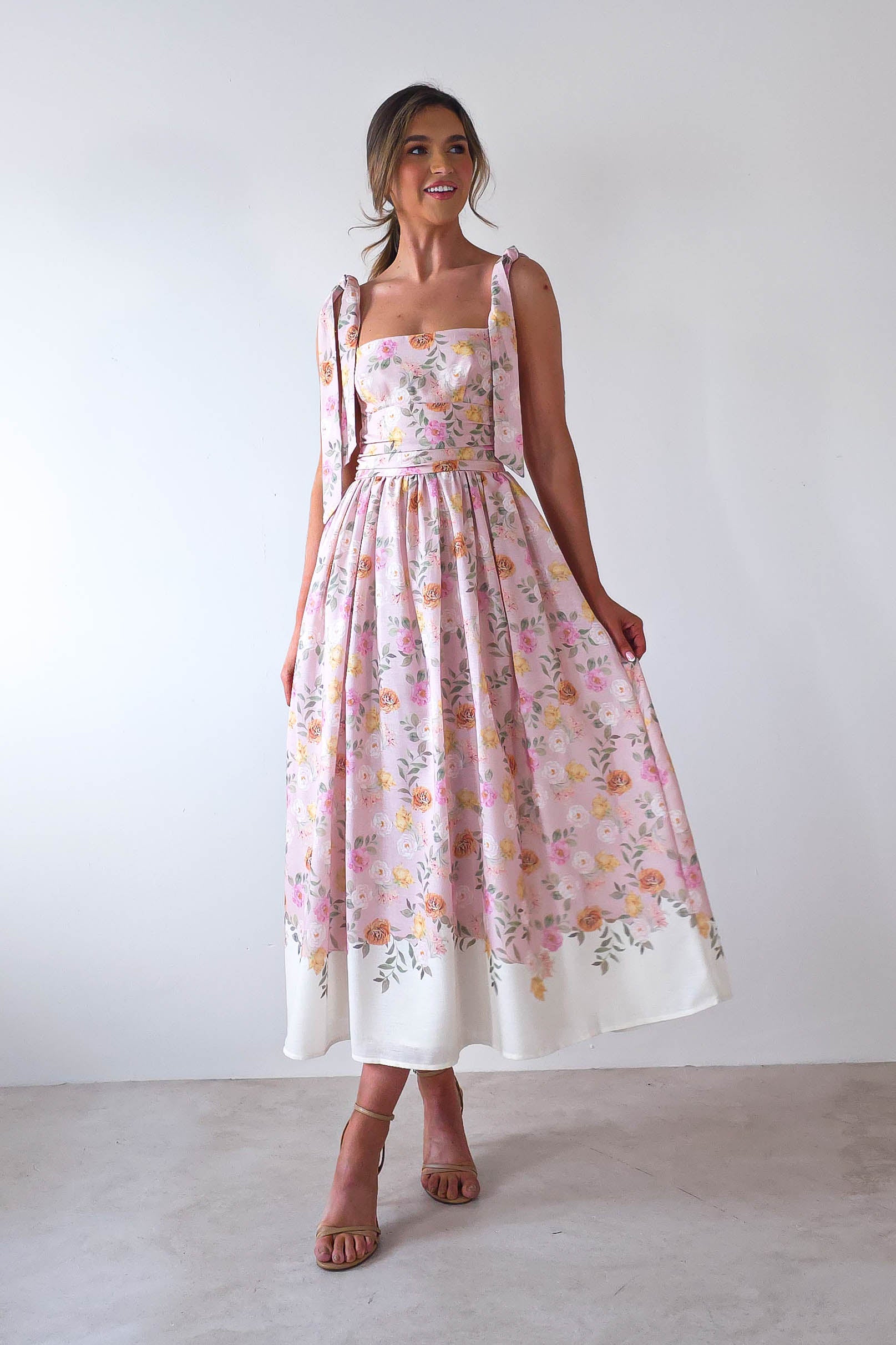Chelsea Floral Maxi Dress Pink Print | Wedding Guest Dress | Maxi | Oh Hello Clothing
