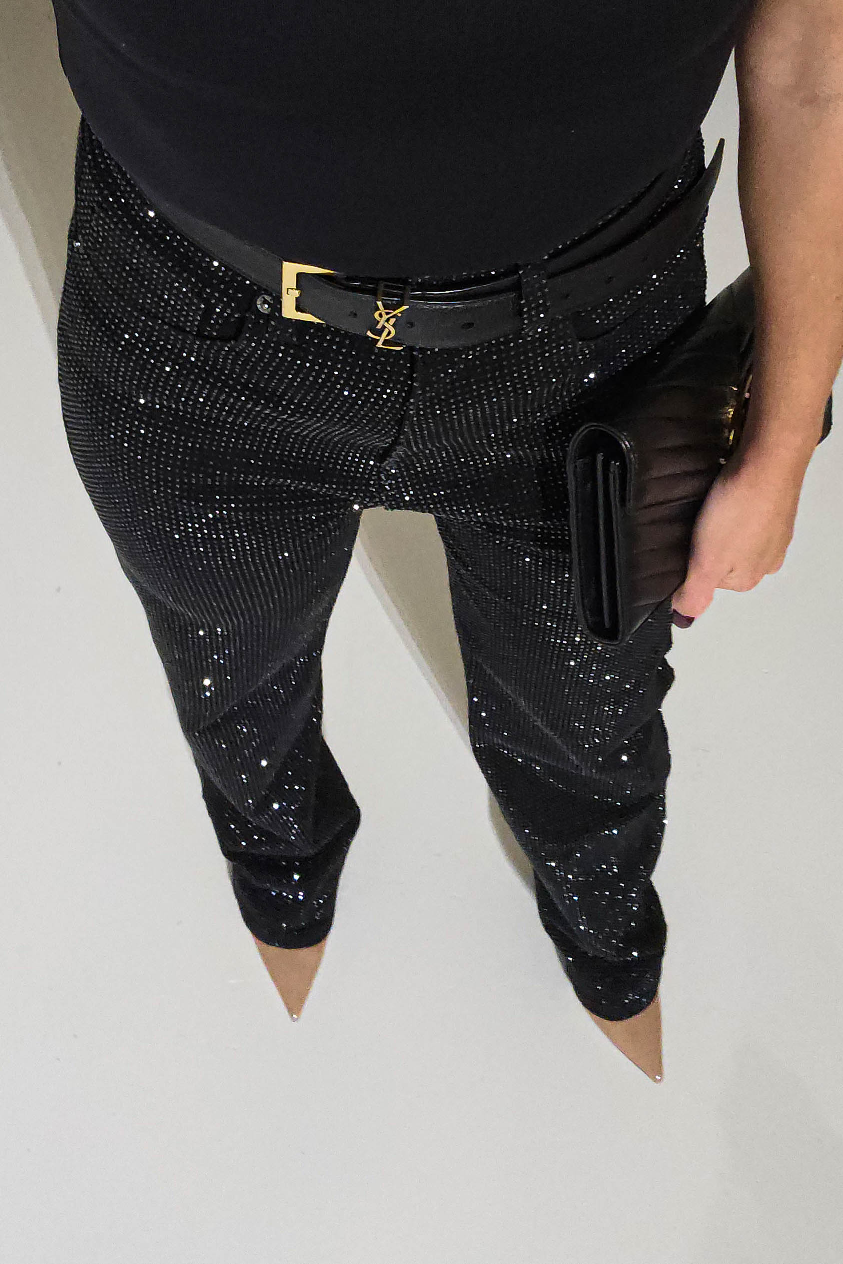 Coleen Sparkle Diamante Jeans | Black | Oh Hello Clothing