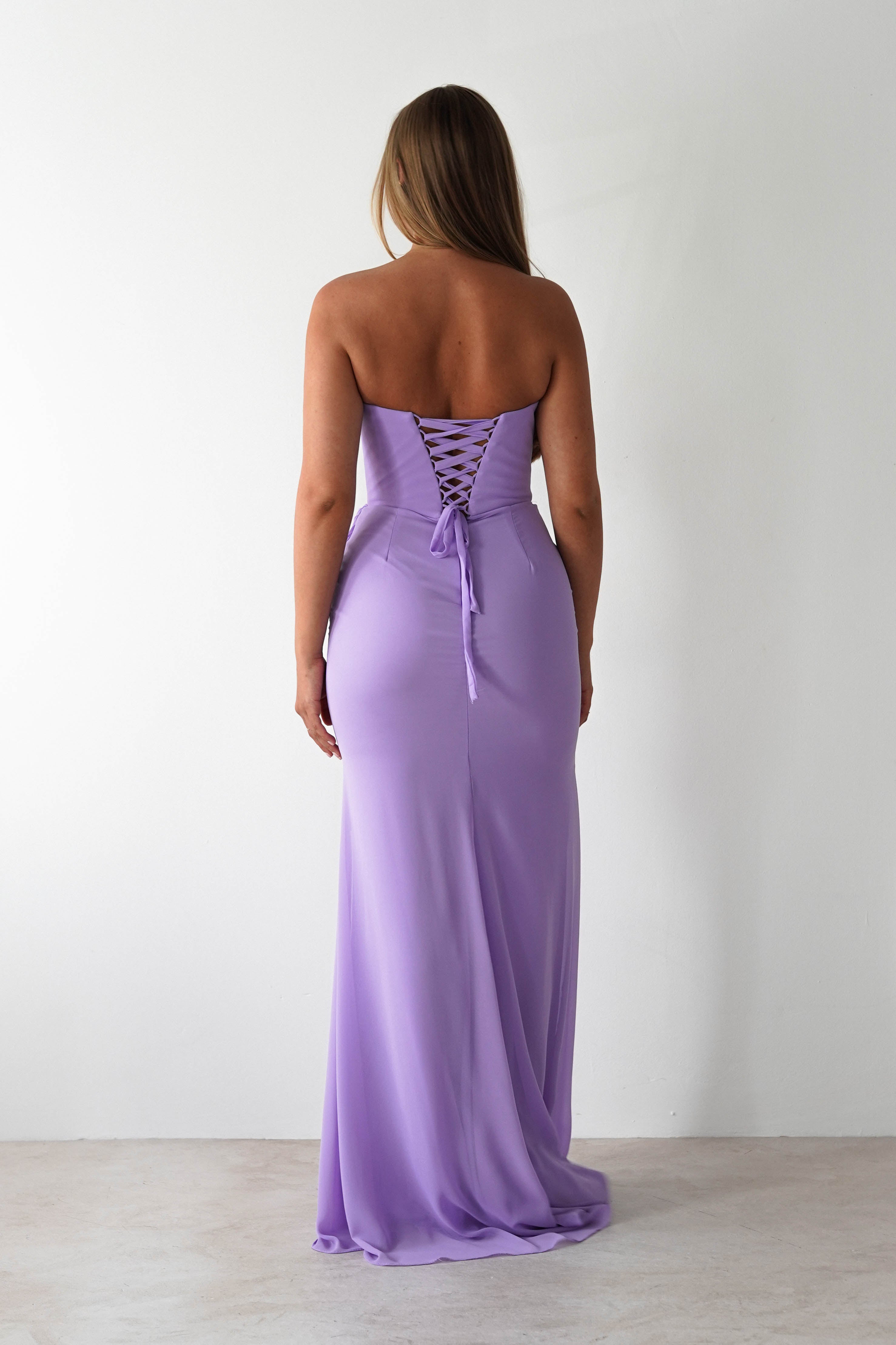 Caterina Strapless Maxi Dress Lilac | Wedding Guest Dress | Maxi | Oh Hello Clothing