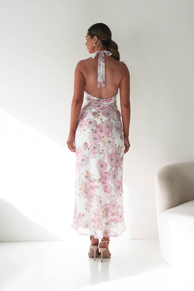 Oh Hello Clothing Women > Clothing > Dresses Elaina Halternack Floral Maxi Dress | Pink Print