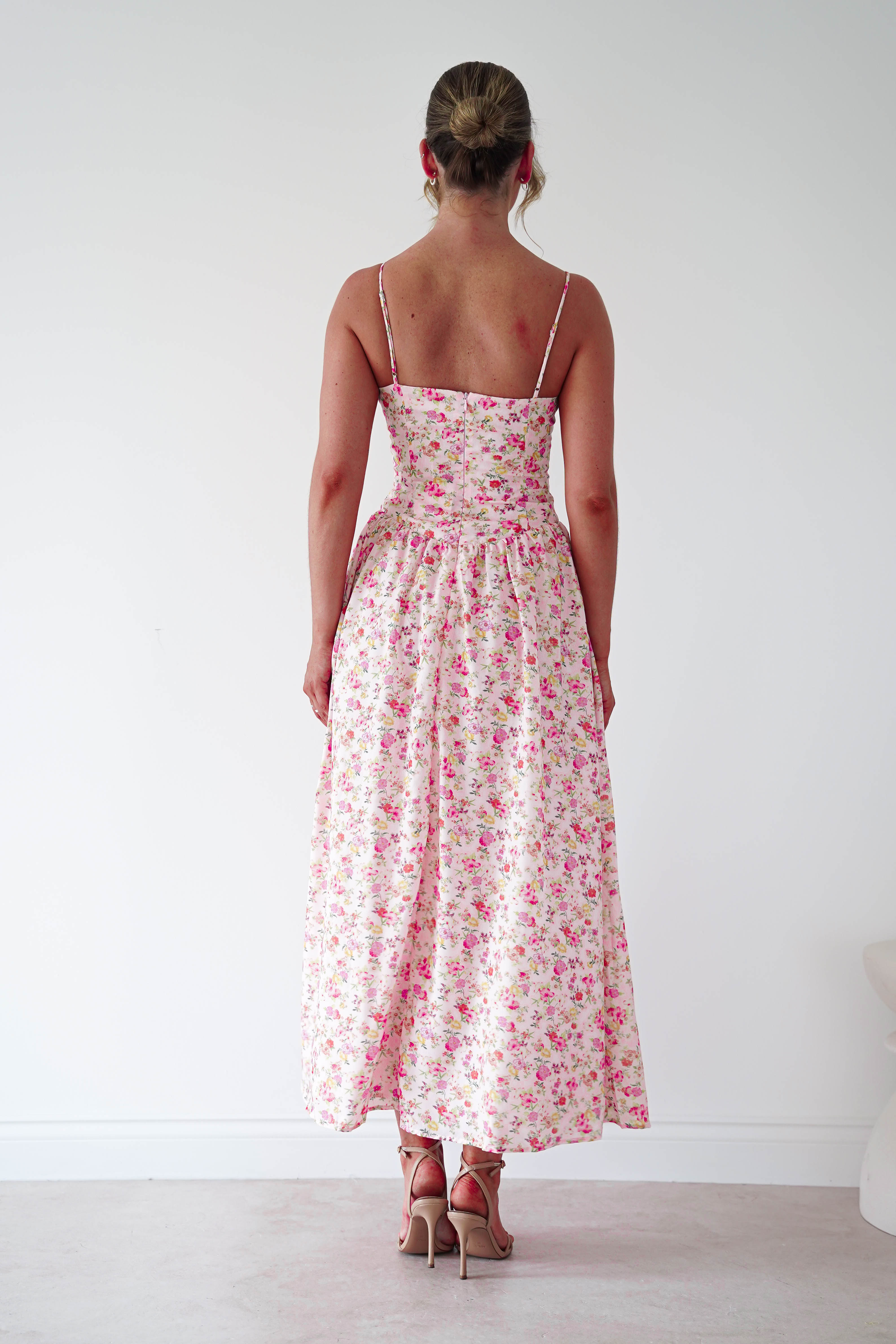 Oh Hello Clothing Dresses > Prom Dresses Elodie Floral Print Maxi Dress | Pink