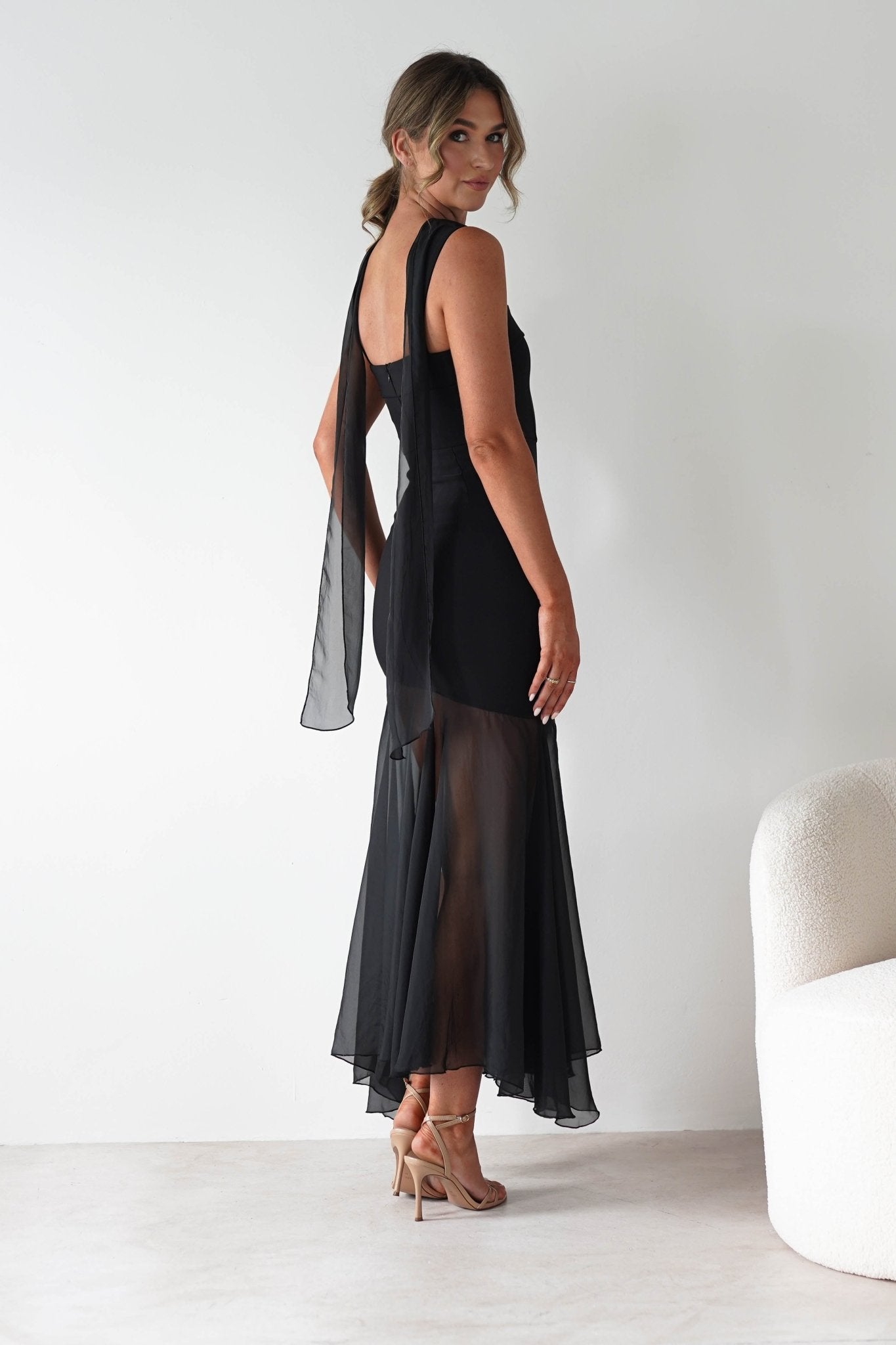 Harmony Square Neck Bodycon Maxi Dress Black | Wedding Guest Dress | Square Neck | Bodycon | Oh Hello Clothing