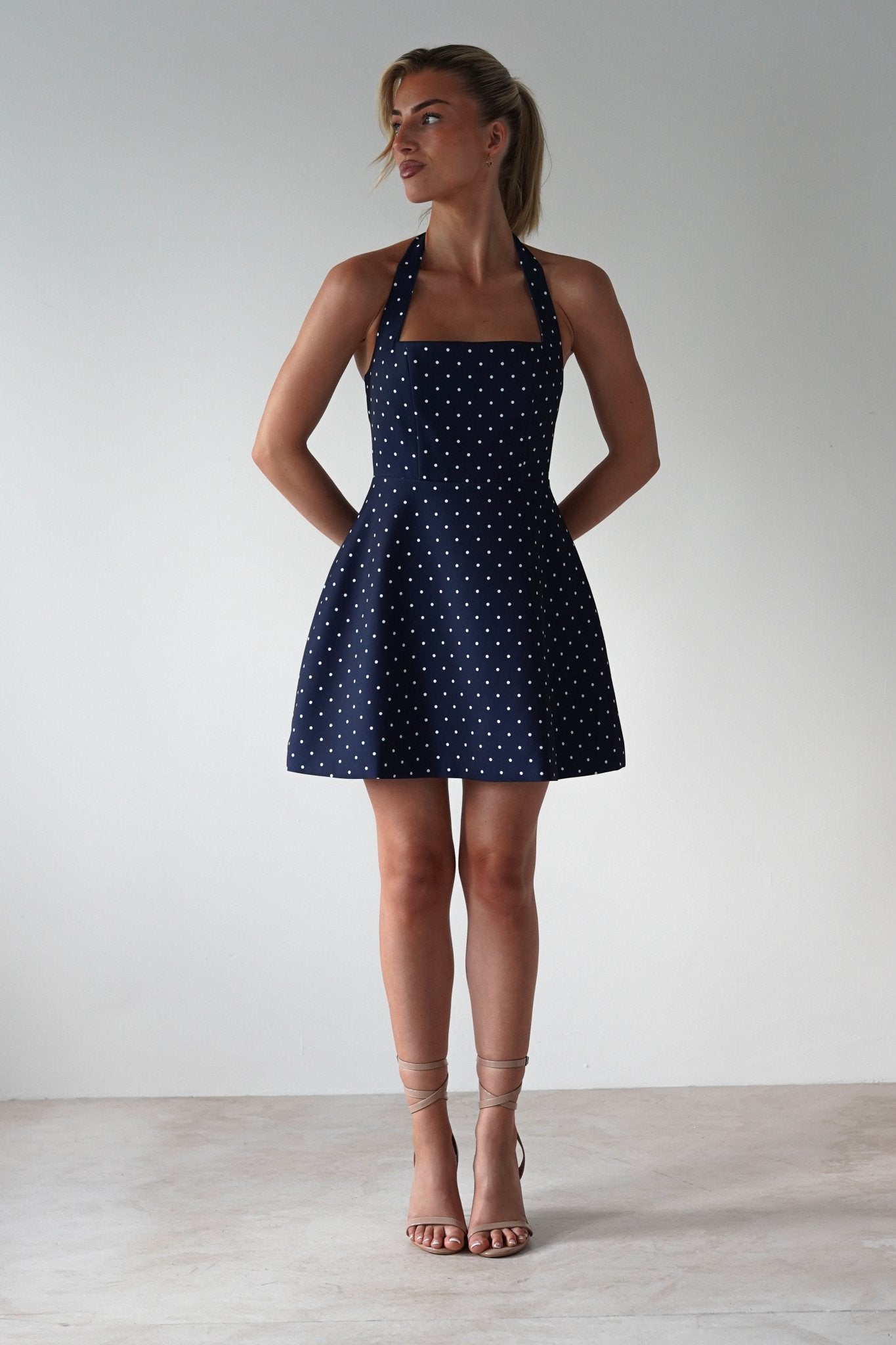 Isobel Navy Polka Dot Dress | Oh Hello Clothing | Oh Hello Clothing