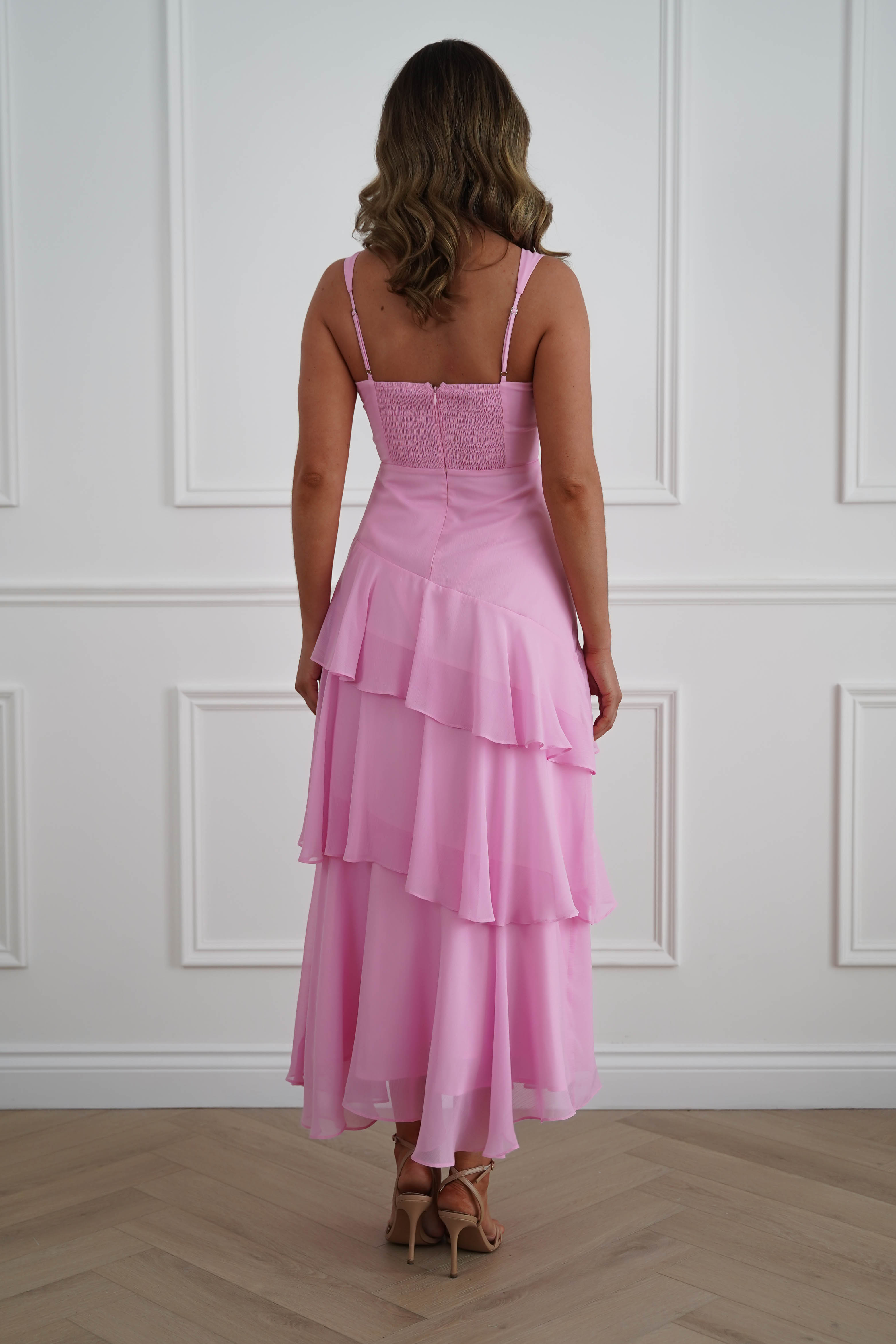 Oh Hello Clothing Women > Clothing > Dresses Karey Tiered Maxi Dress | Pink