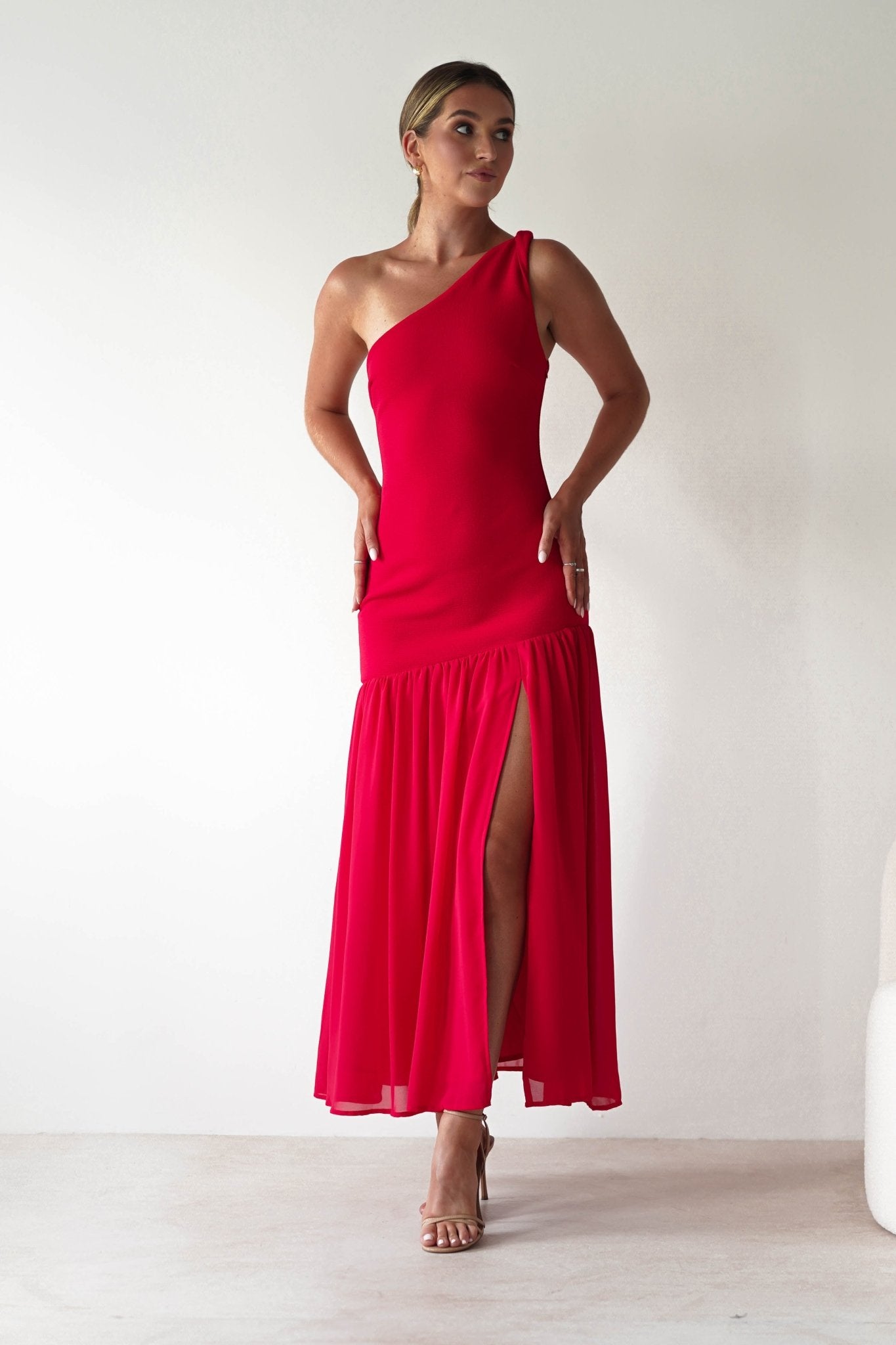 Larson Bodycon Maxi Dress Red | Wedding Guest Dress | Bodycon | Maxi | Oh Hello Clothing