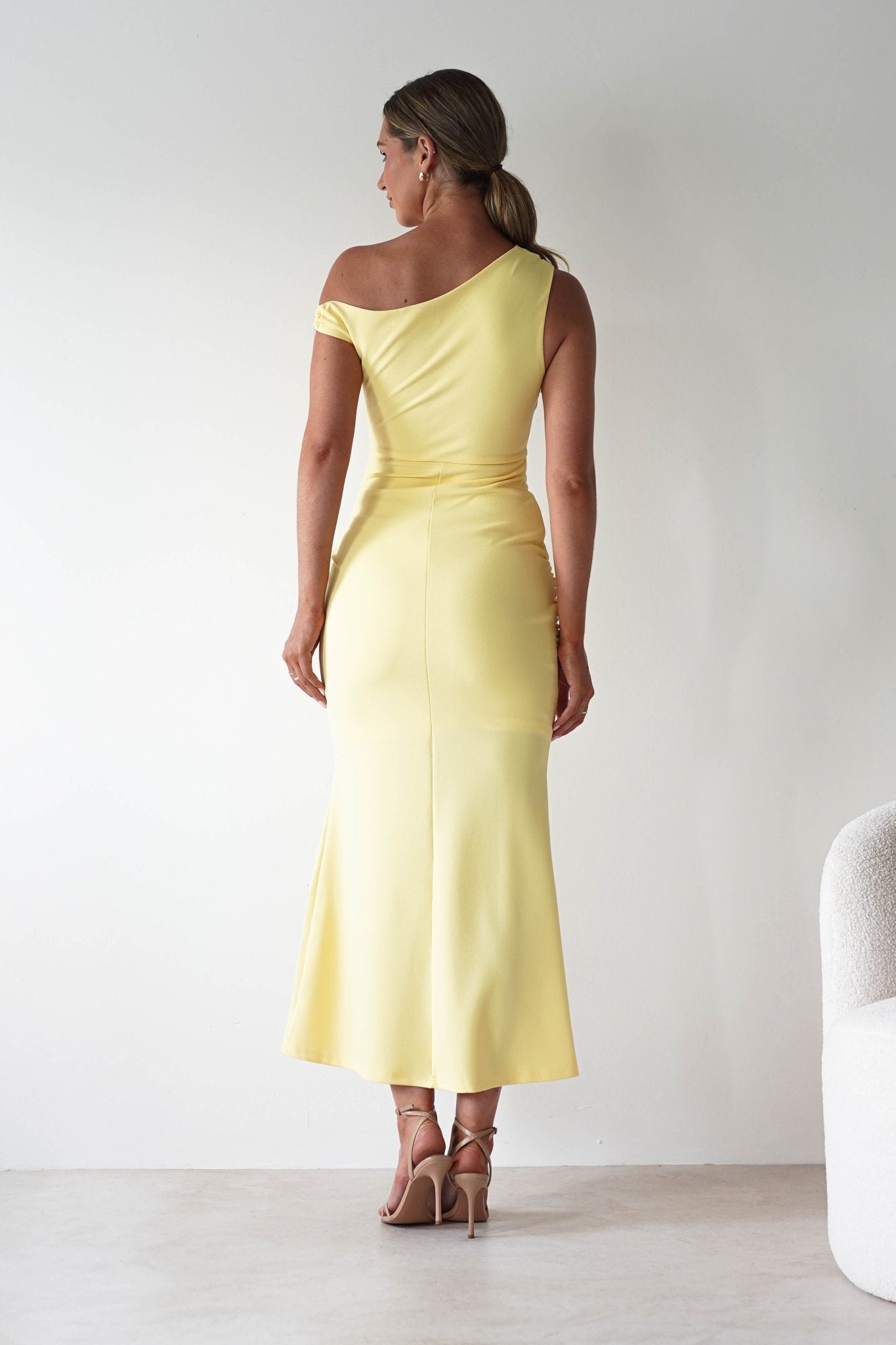 Libra Bodycon Maxi Dress Yellow | Wedding Guest Dress | Bodycon | Maxi | Oh Hello Clothing