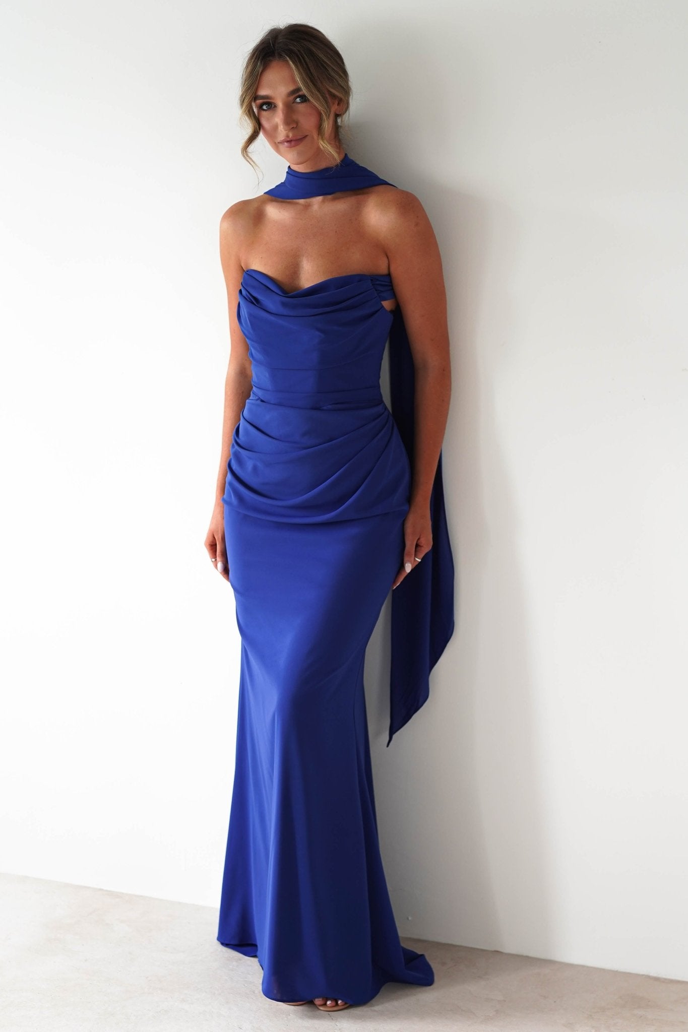 Lisa Multiway Chiffon Gown | Cobalt Blue | Debs & Prom | Formal Gown | Oh Hello Clothing