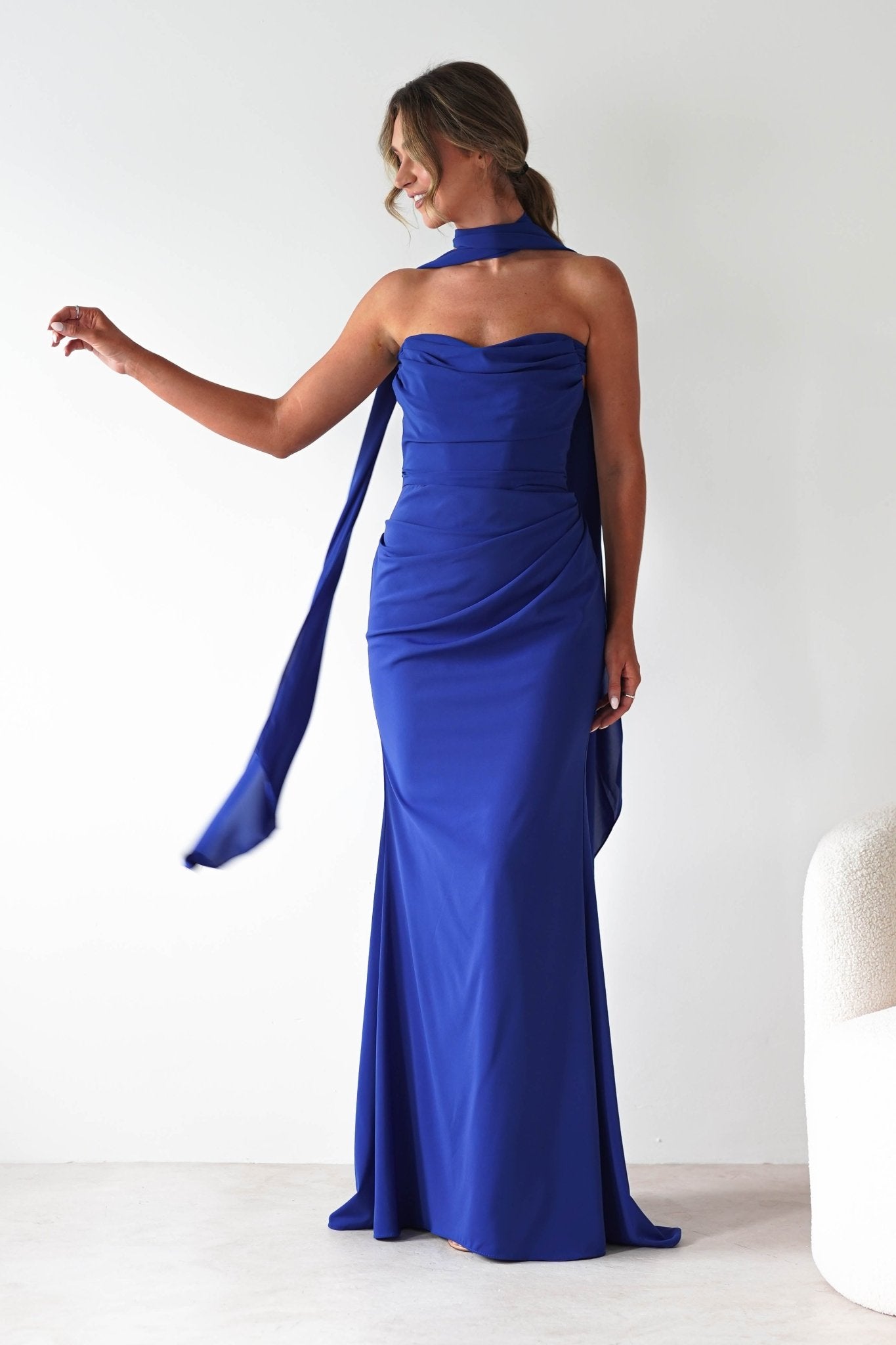Lisa Multiway Chiffon Gown | Cobalt Blue | Debs & Prom | Formal Gown | Oh Hello Clothing