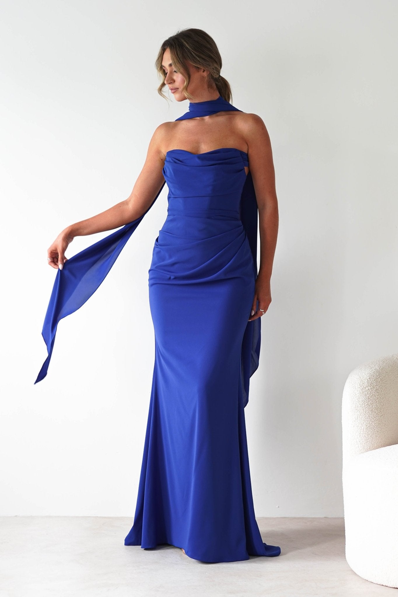 Lisa Multiway Chiffon Gown | Cobalt Blue | Debs & Prom | Formal Gown | Oh Hello Clothing