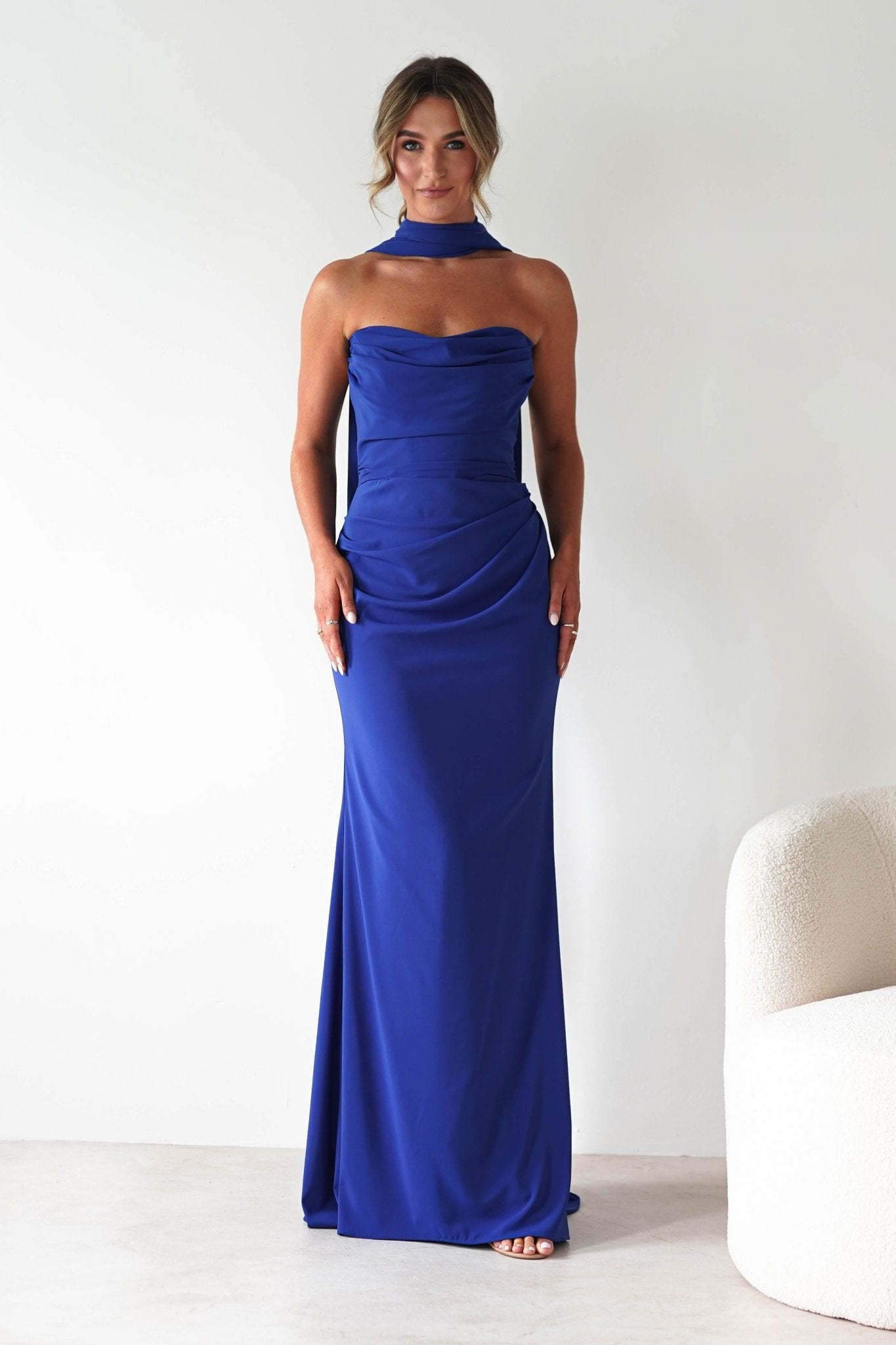 Lisa Multiway Chiffon Gown | Cobalt Blue | Debs & Prom | Formal Gown | Oh Hello Clothing
