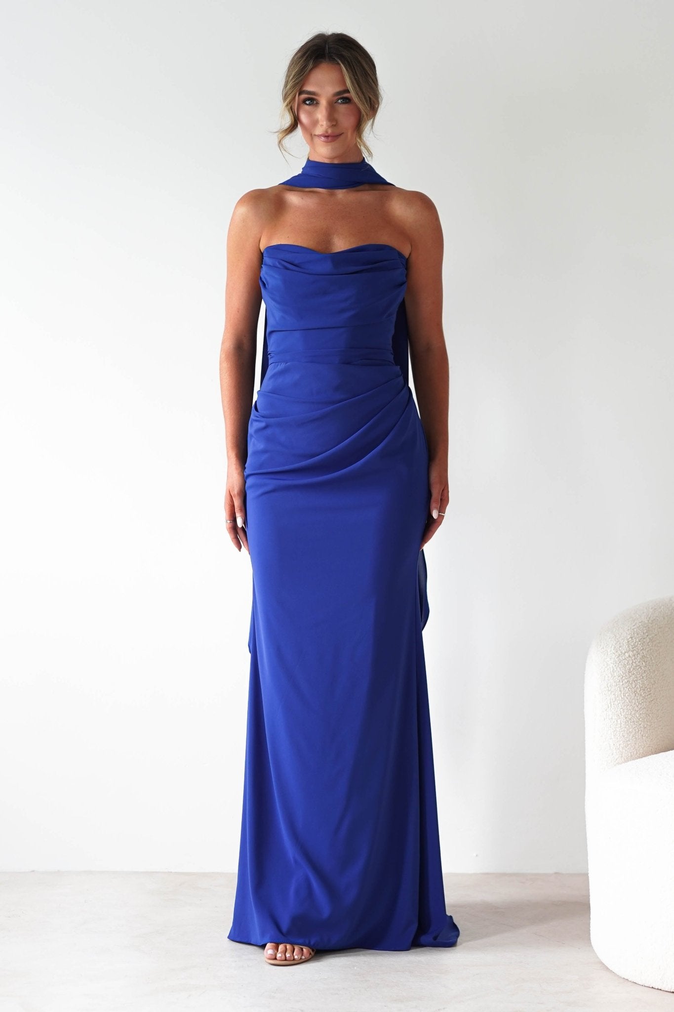 Lisa Multiway Chiffon Gown | Cobalt Blue | Debs & Prom | Formal Gown | Oh Hello Clothing