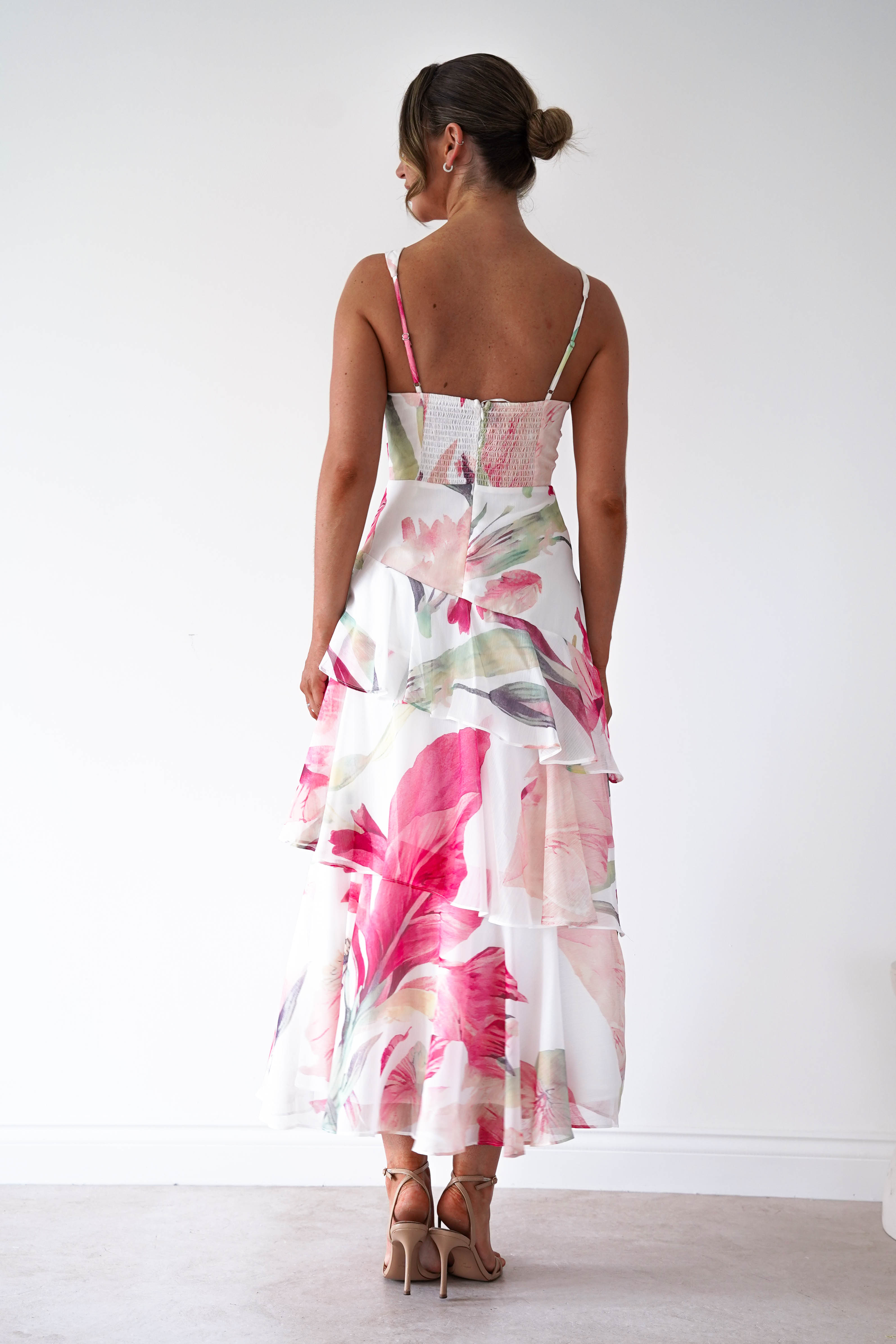 Oh Hello Clothing Women > Clothing > Dresses Marisol Floral Print Tiered Maxi Dress | Mixed Print