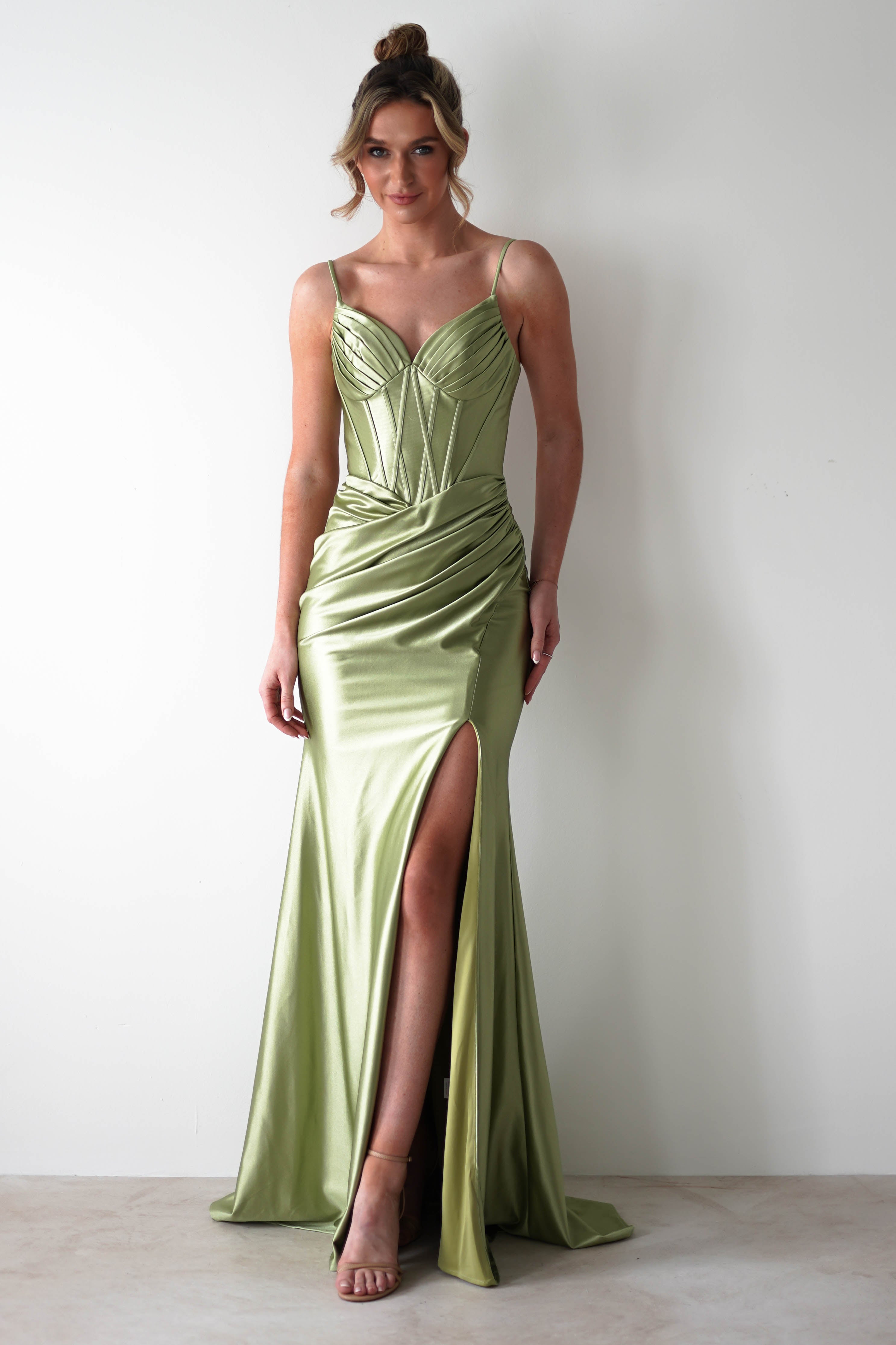 Meaghan Bodycon Gown | Lime Green | Debs & Prom | Formal Gown | Oh Hello Clothing