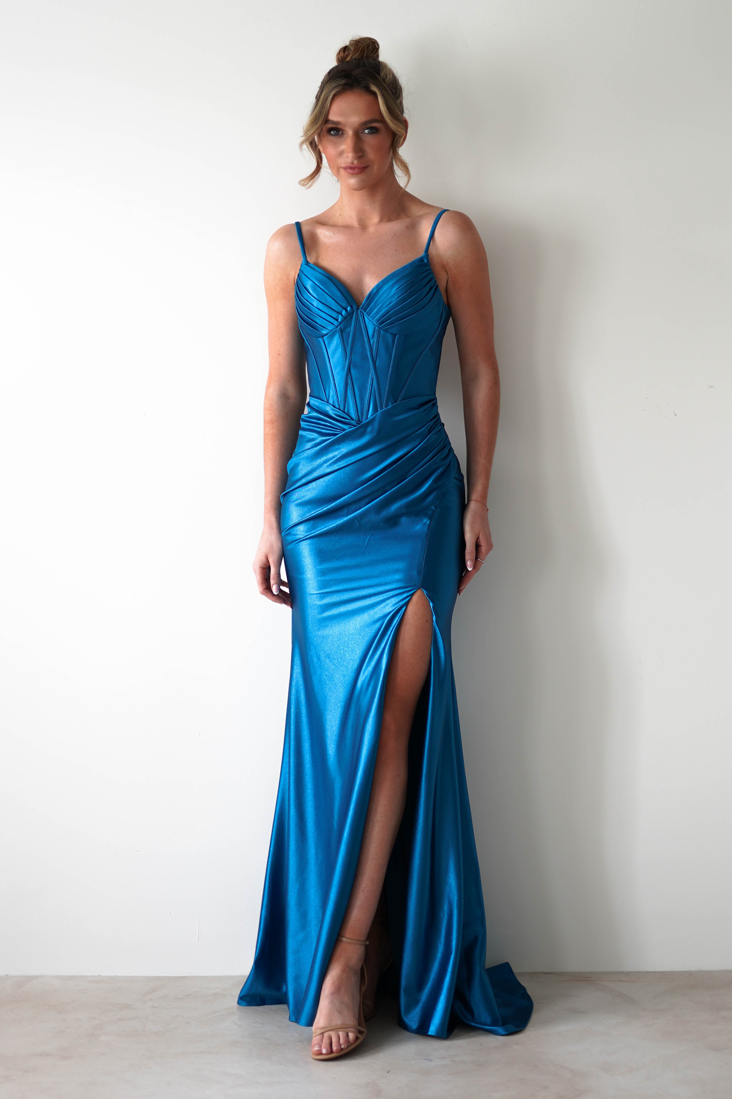 Meaghan Bodycon Gown | Turquoise | Debs & Prom | Formal Gown | Oh Hello Clothing