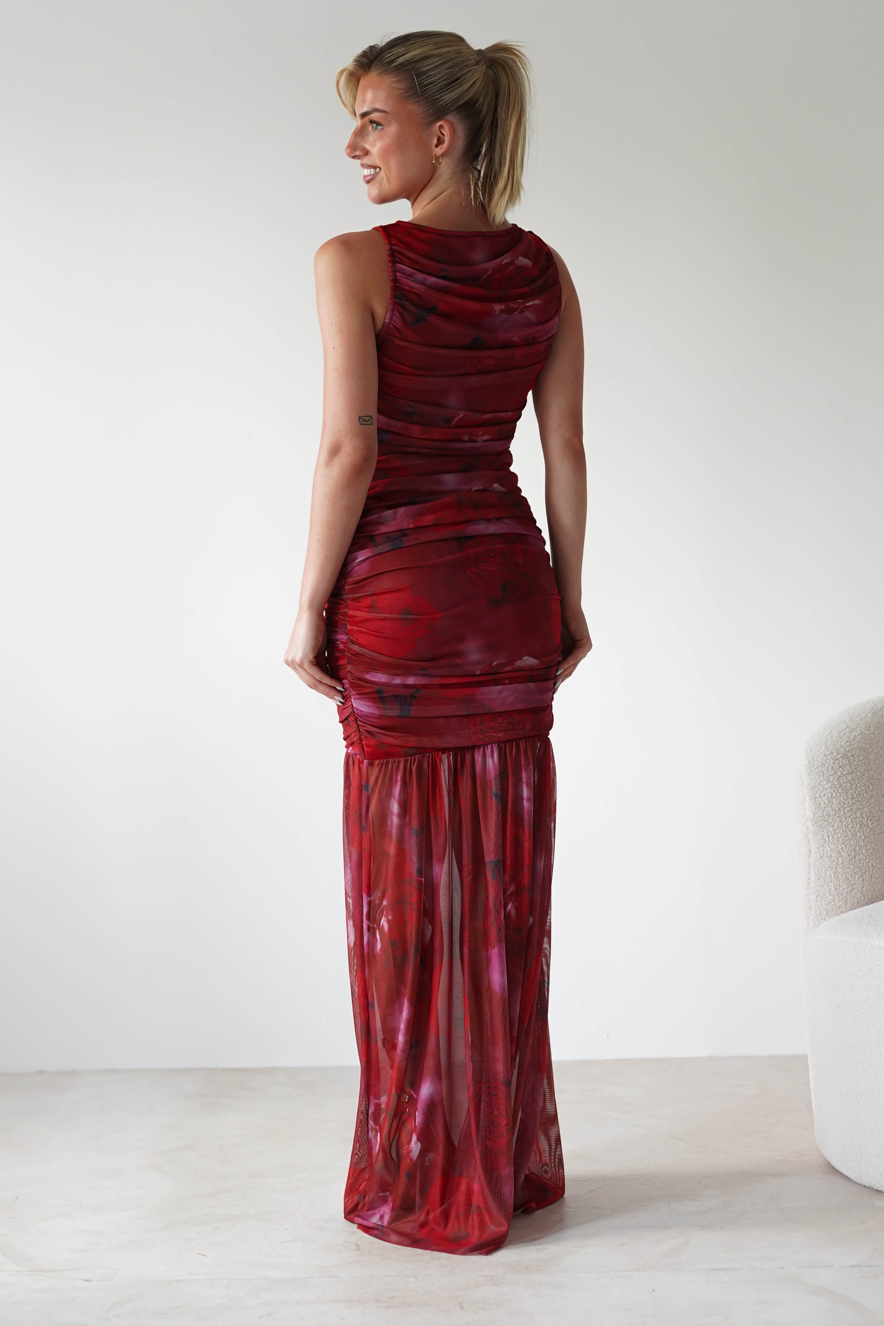 Merlo Mesh Bandage Dress Mixed Print | Wedding Guest Dress | Mesh | Oh Hello Clothing