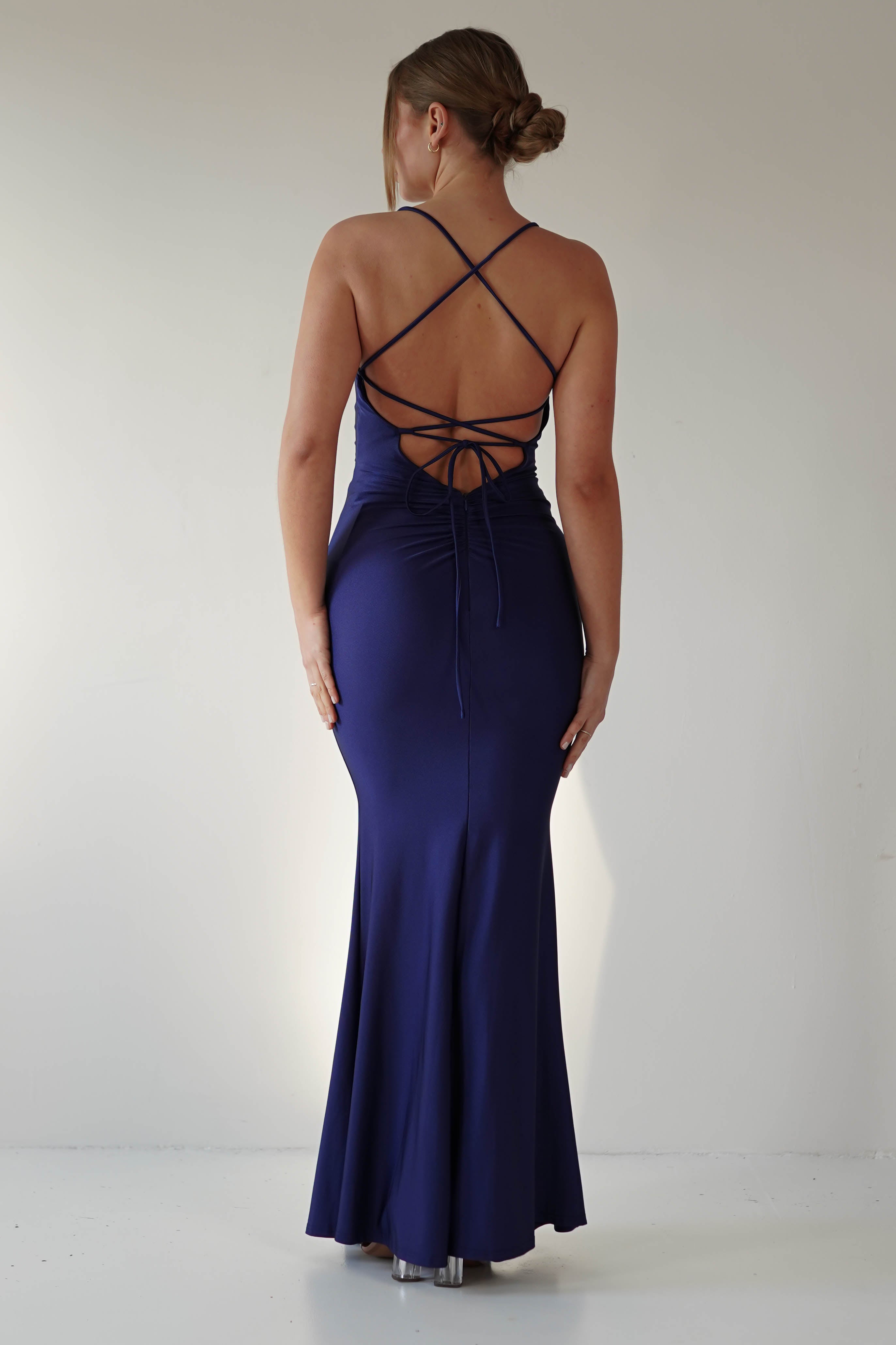 Monette Bodycon Maxi Gown | Navy | Debs & Prom | Formal Gown | Oh Hello Clothing