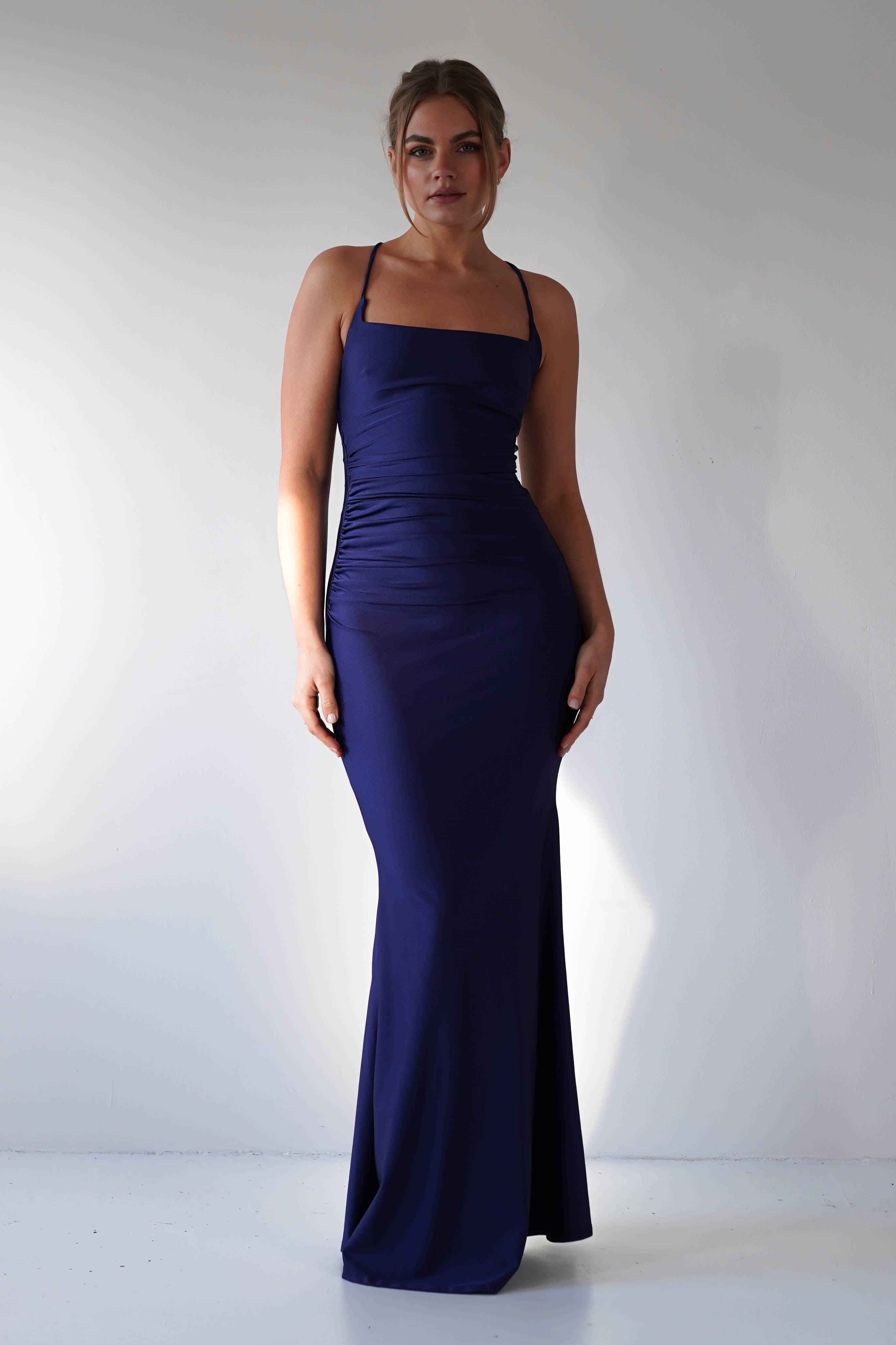 Monette Bodycon Maxi Gown | Navy | Debs & Prom | Formal Gown | Oh Hello Clothing