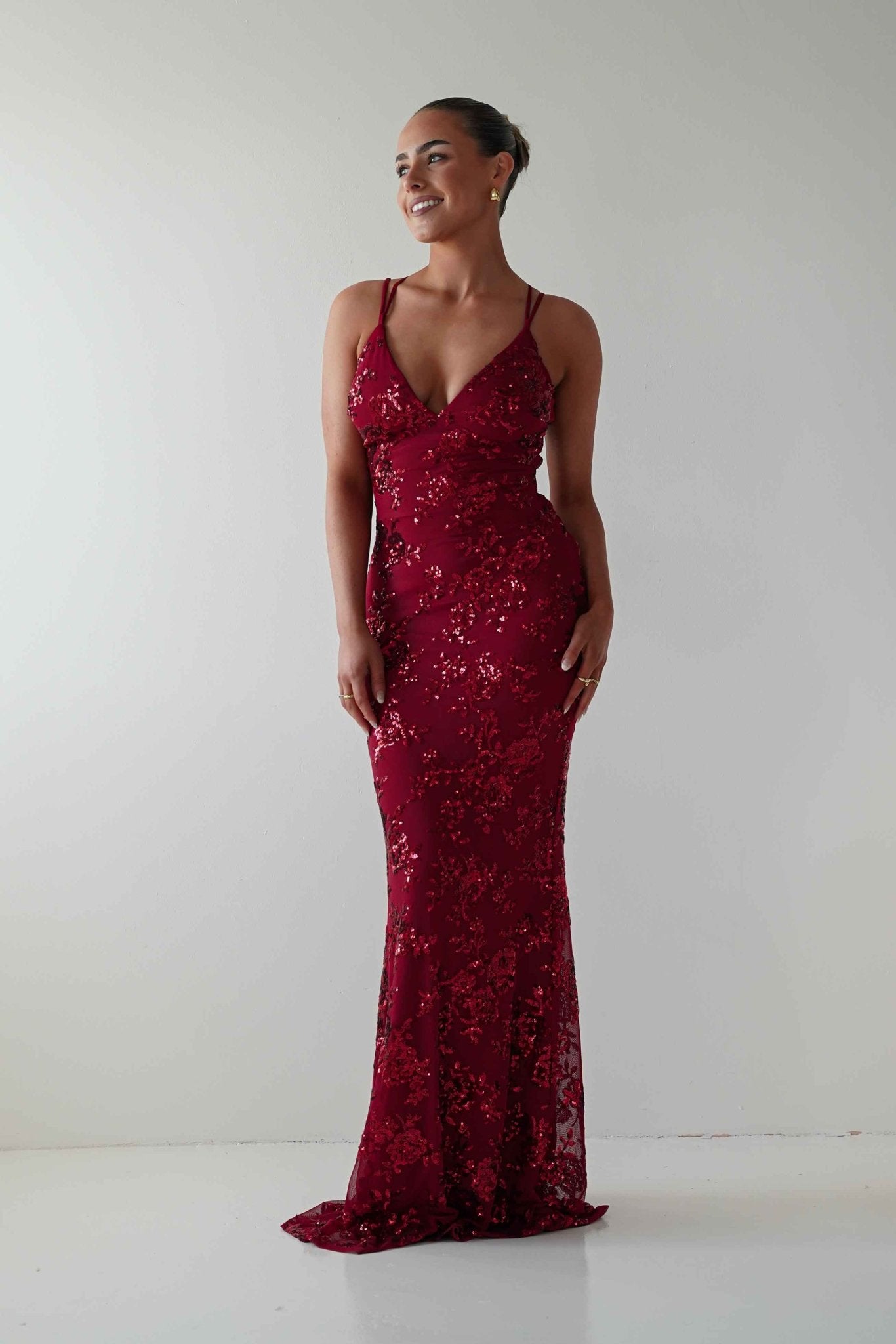 Oh Hello Clothing Dresses 1*DONE -LOVESOME-CD30340-RED SEQUIN DRESS (Copy)