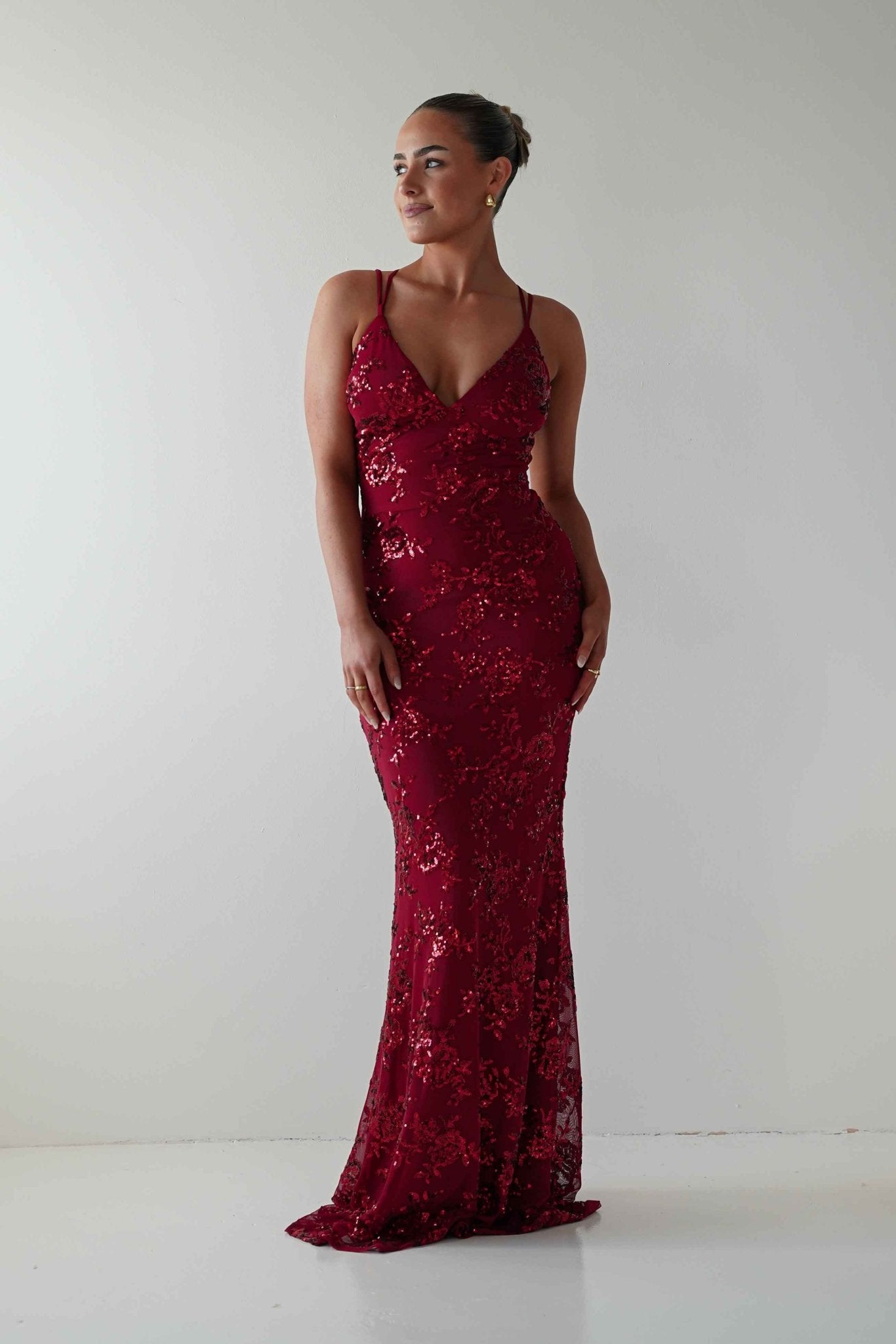 Oh Hello Clothing Dresses 1*DONE -LOVESOME-CD30340-RED SEQUIN DRESS (Copy)