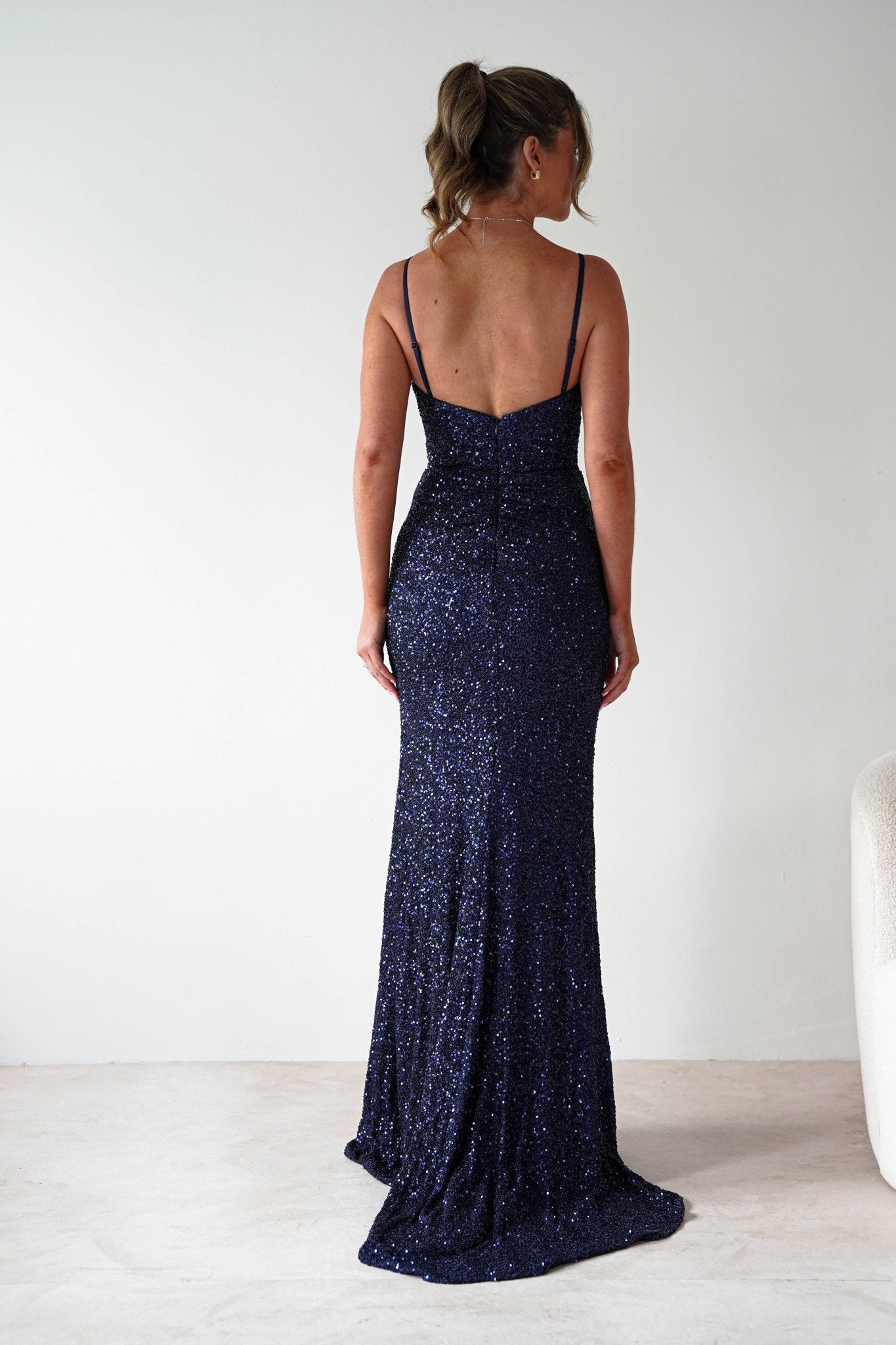 Nalita Bodycon Sequin Gown | Navy | Debs & Prom | Formal Gown | Oh Hello Clothing