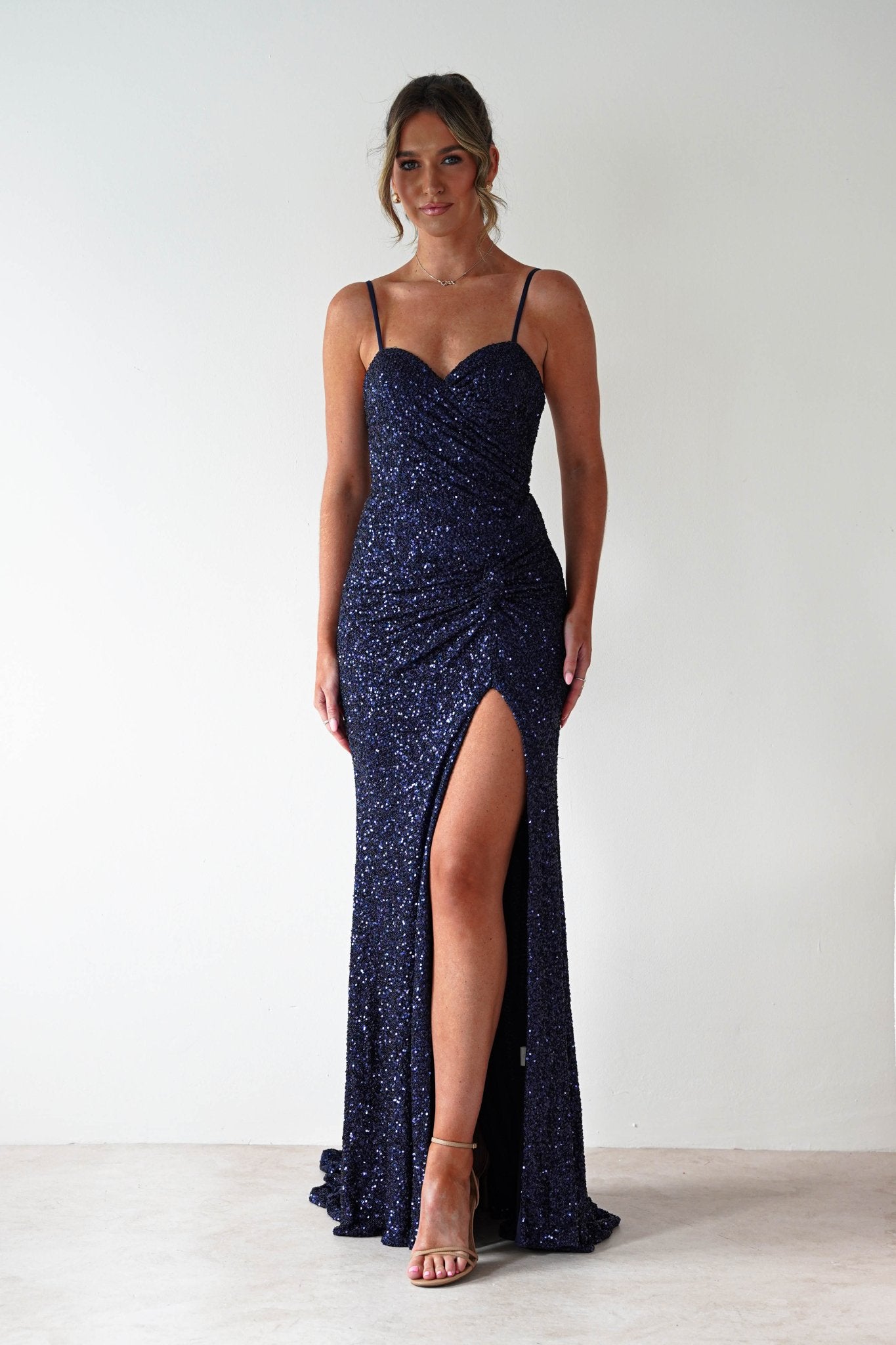 Nalita Bodycon Sequin Gown | Navy | Debs & Prom | Formal Gown | Oh Hello Clothing
