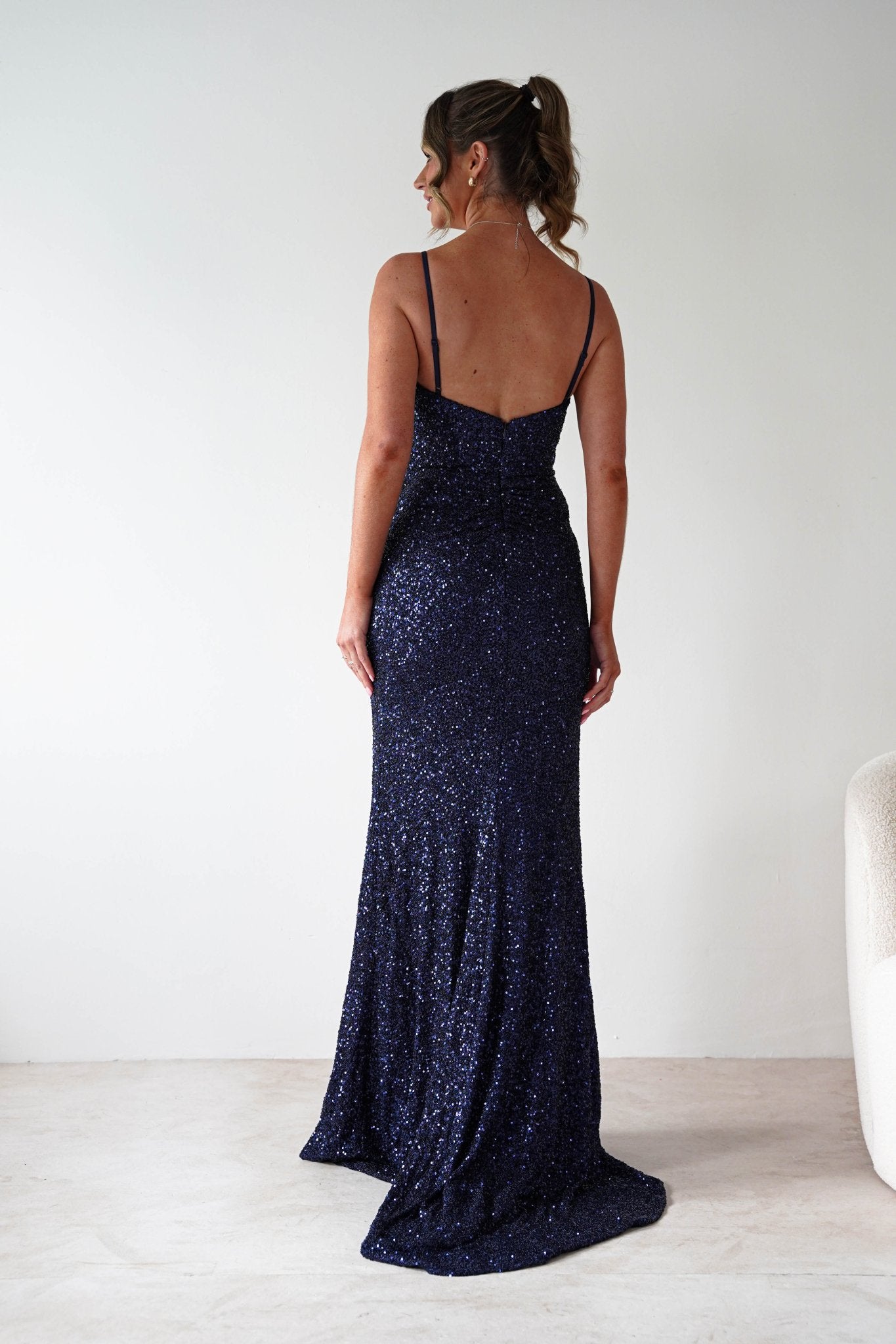 Nalita Bodycon Sequin Gown | Navy | Debs & Prom | Formal Gown | Oh Hello Clothing