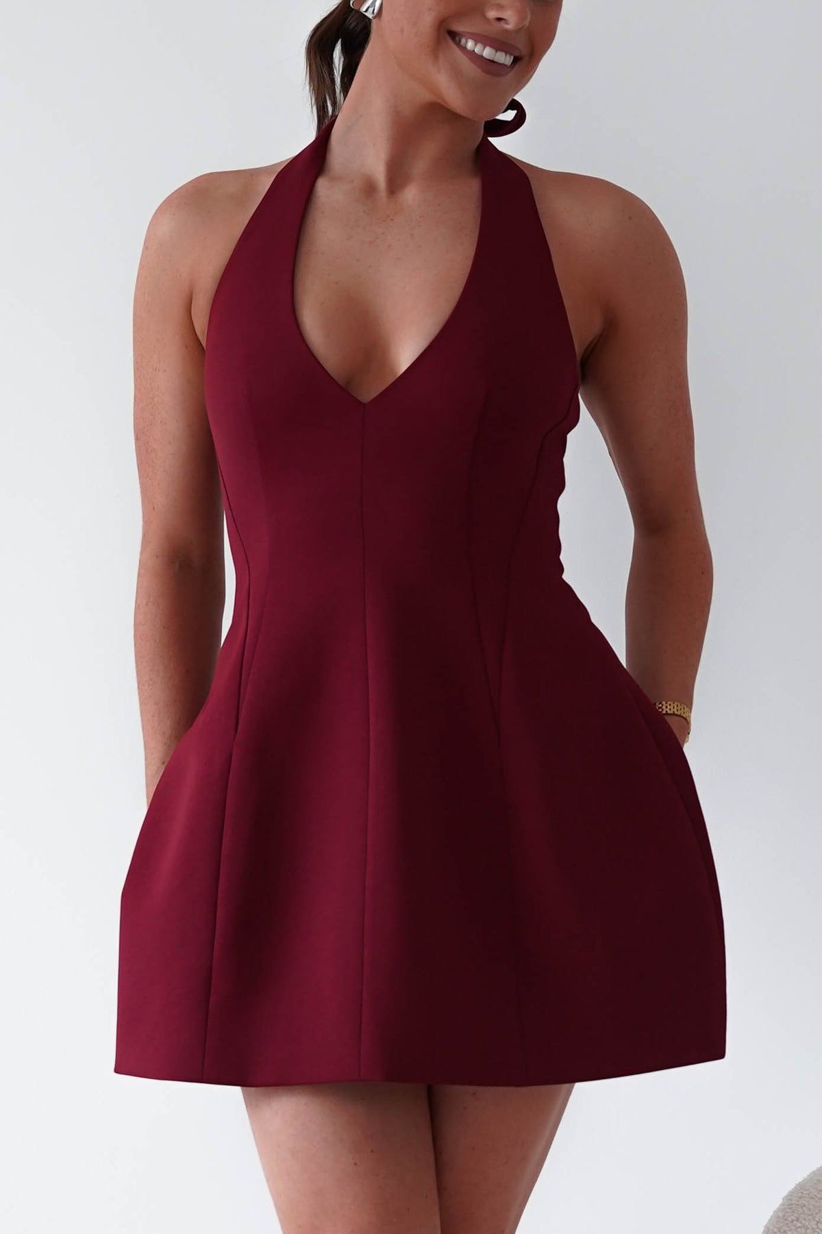 Oh Hello Clothing Women > Clothing > Dresses Pandora Structured Mini Dress | Wine