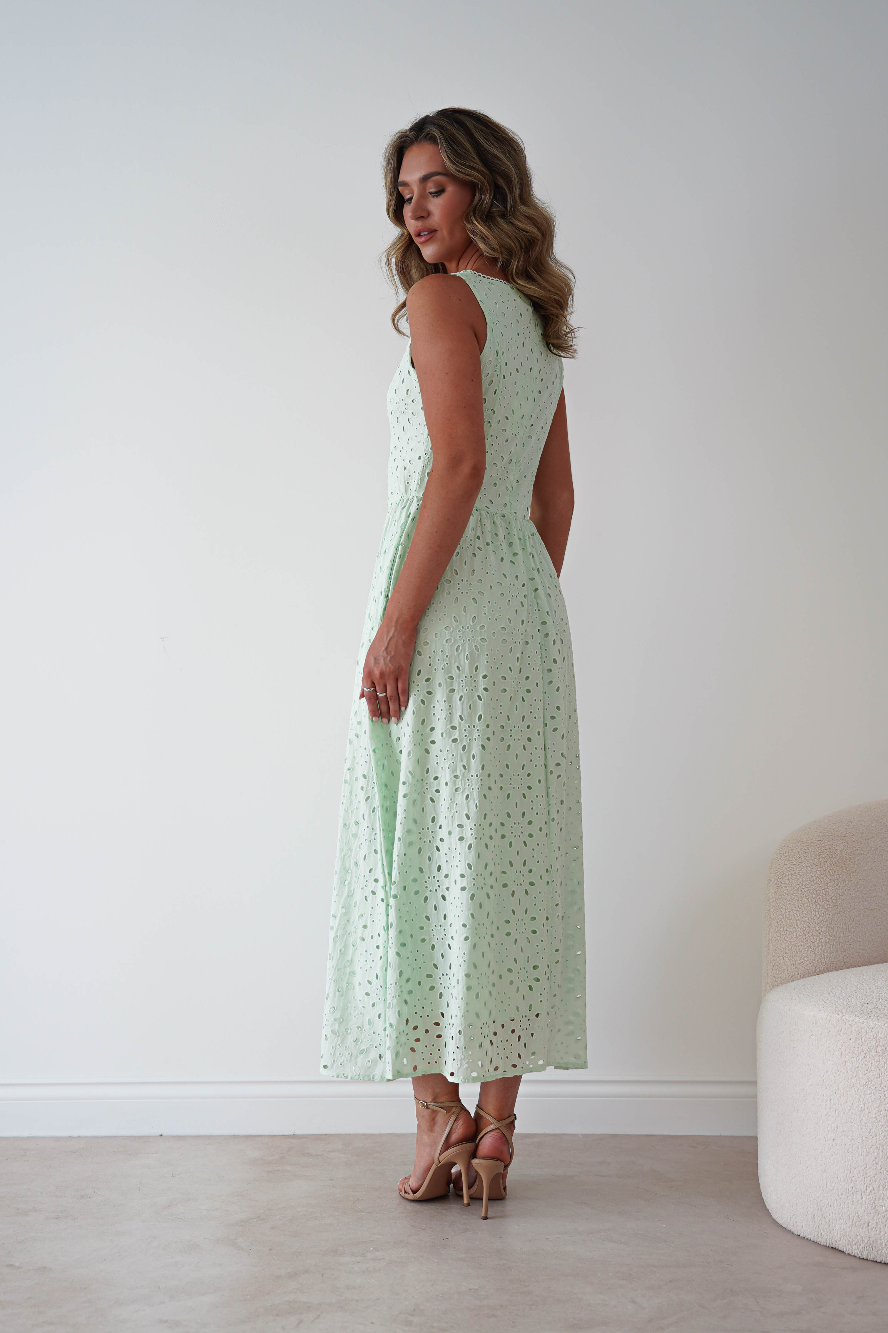 Oh Hello Clothing Women > Clothing > Dresses Petal Skater Cotton Maxi Dress | Mint