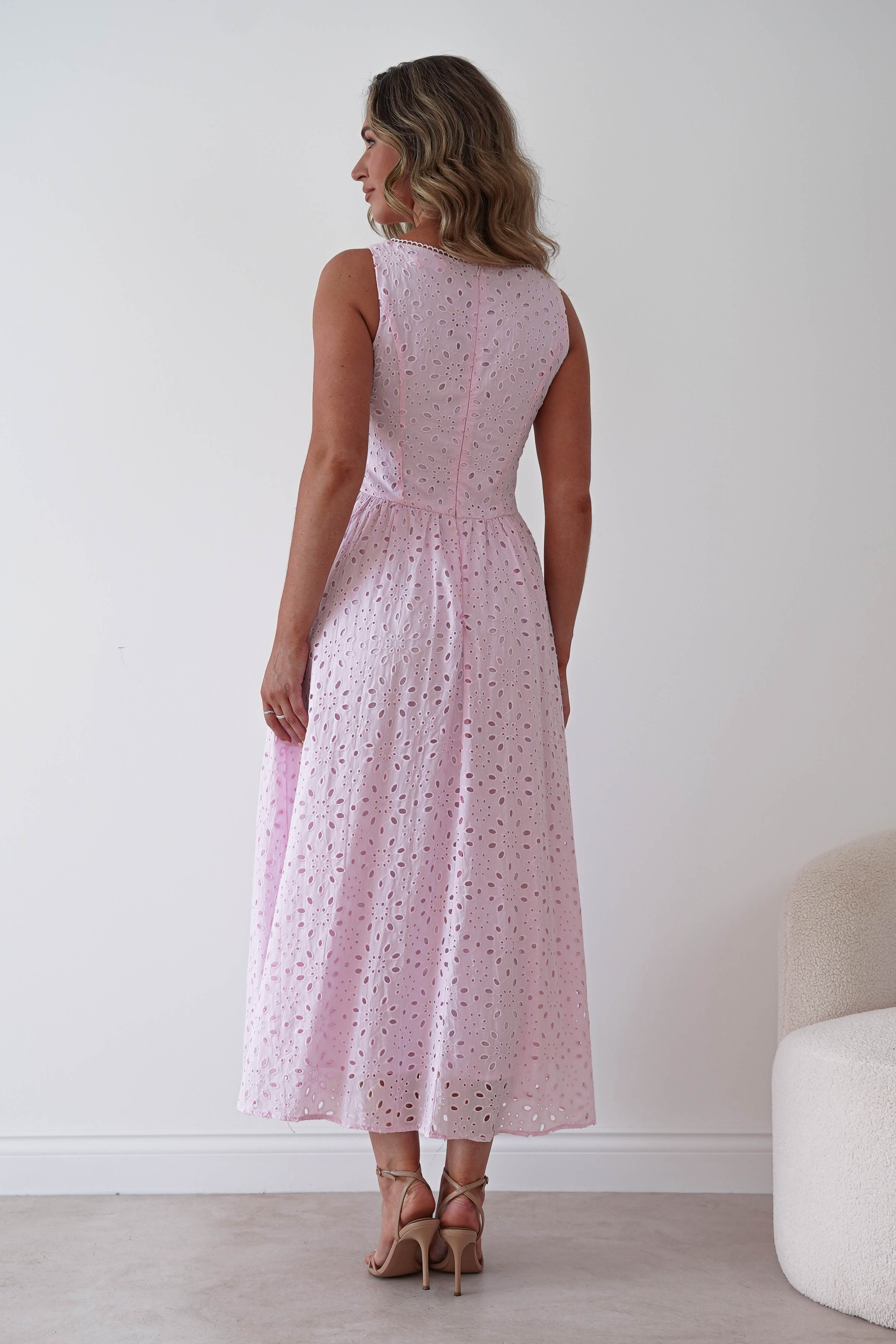 Oh Hello Clothing Women > Clothing > Dresses Petal Skater Cotton Maxi Dress | Pink