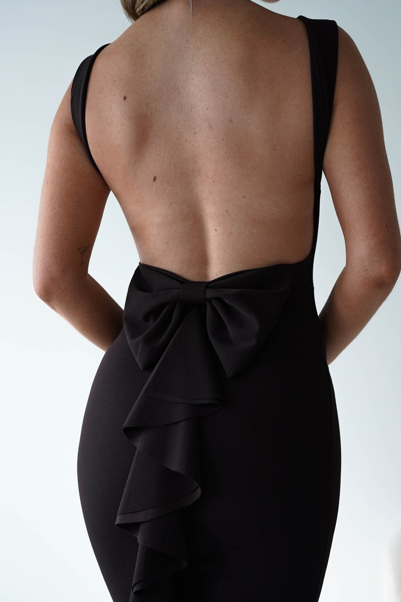 Samantha Bow Detail Maxi Dress Dark Brown | Wedding Guest Dress | Maxi | Oh Hello Clothing