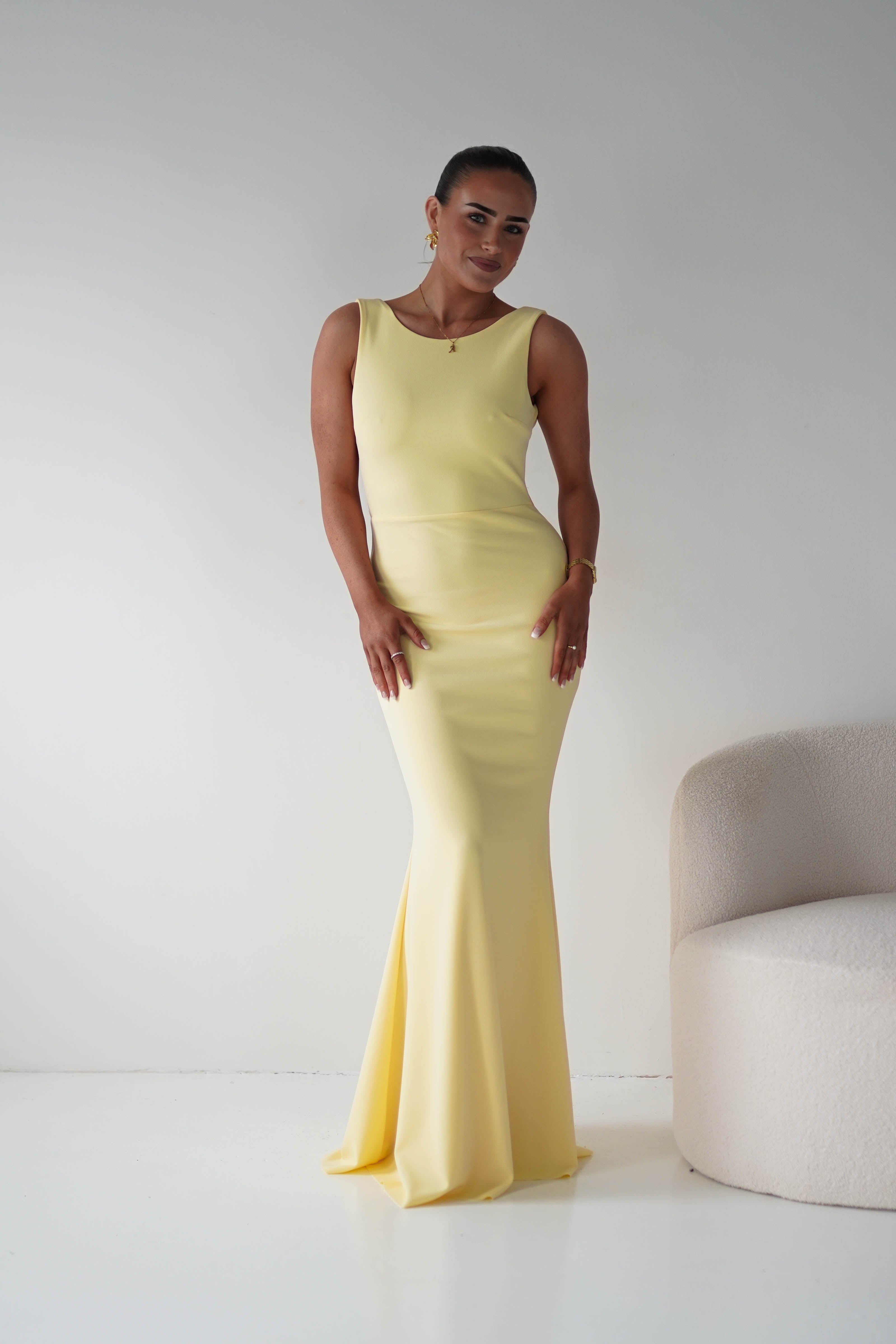 Oh Hello Clothing Women > Clothing > Dresses Samantha Bow Detail Maxi Dress | Yellow
